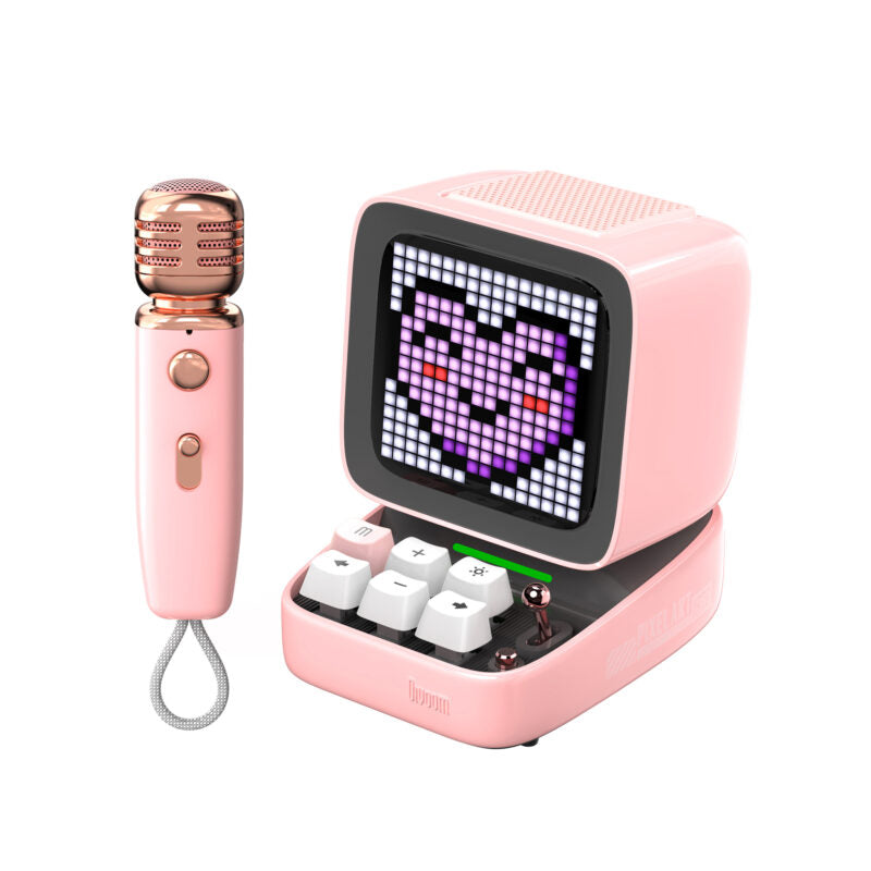 Enceinte + Micro Bluetooth avec Ecran - Ditoo Mic Rose