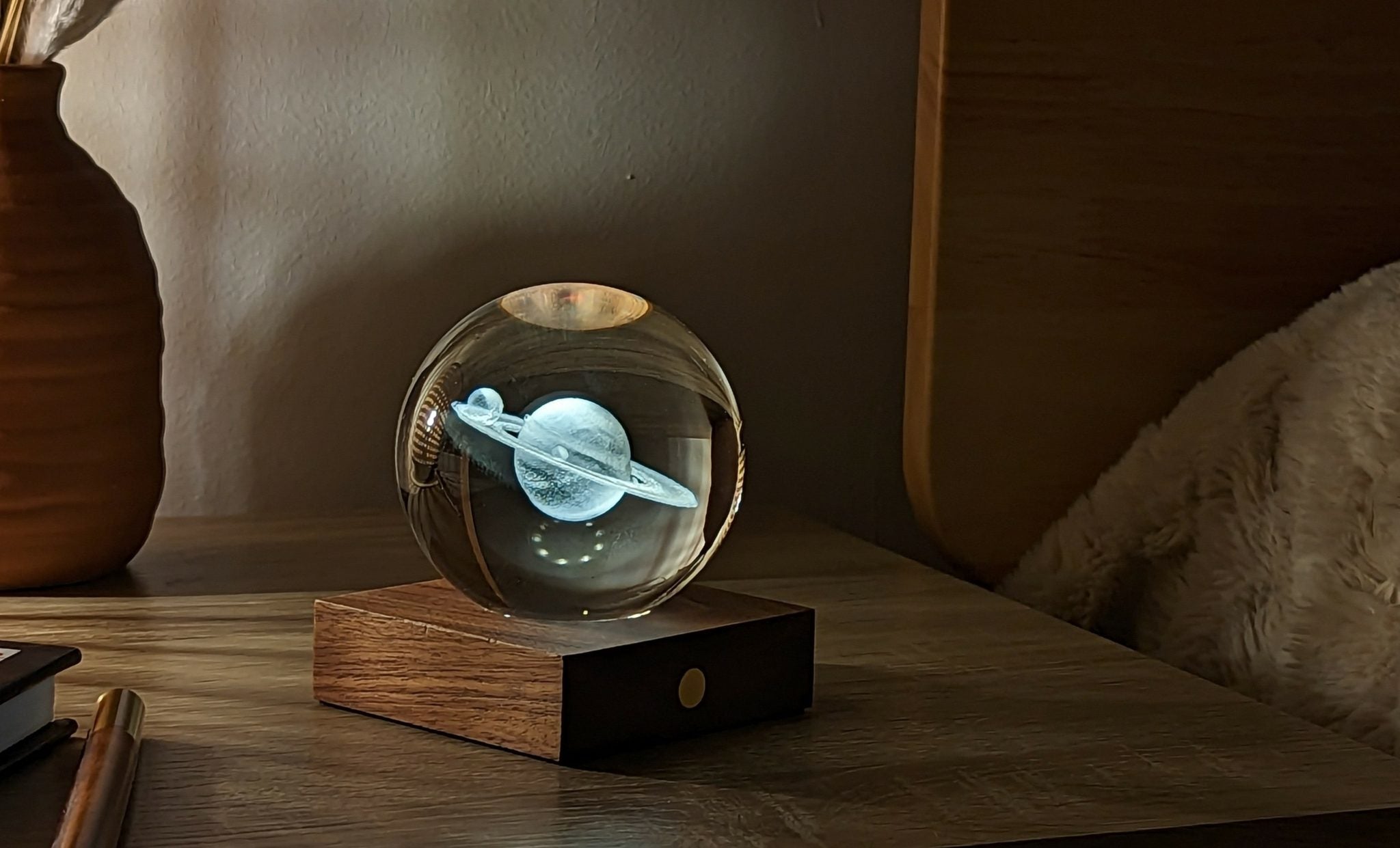 Lampe boule de cristal lumineuse Ø 8 cm