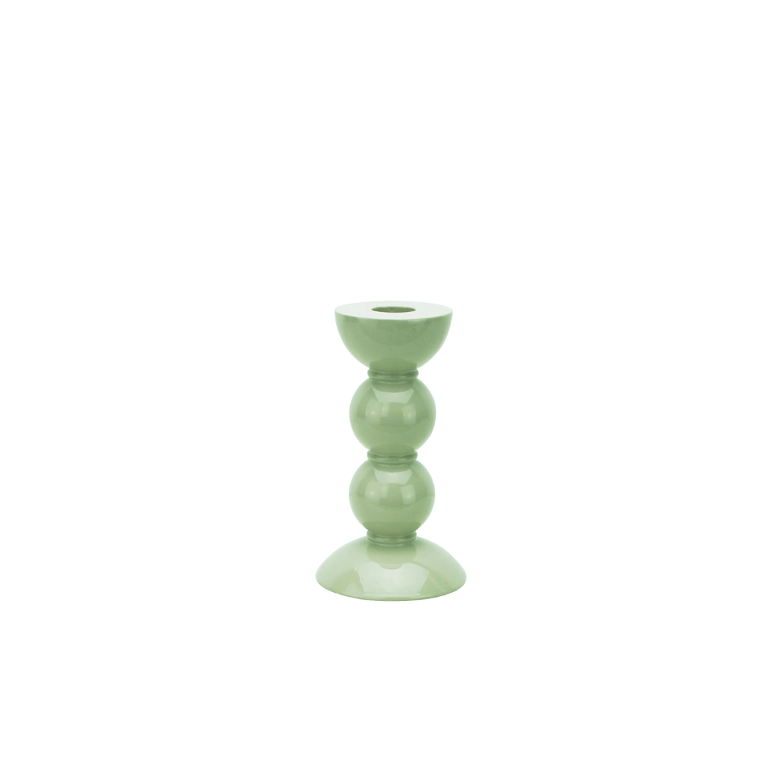 Bougeoir Bobbin H.14cm - Sauge