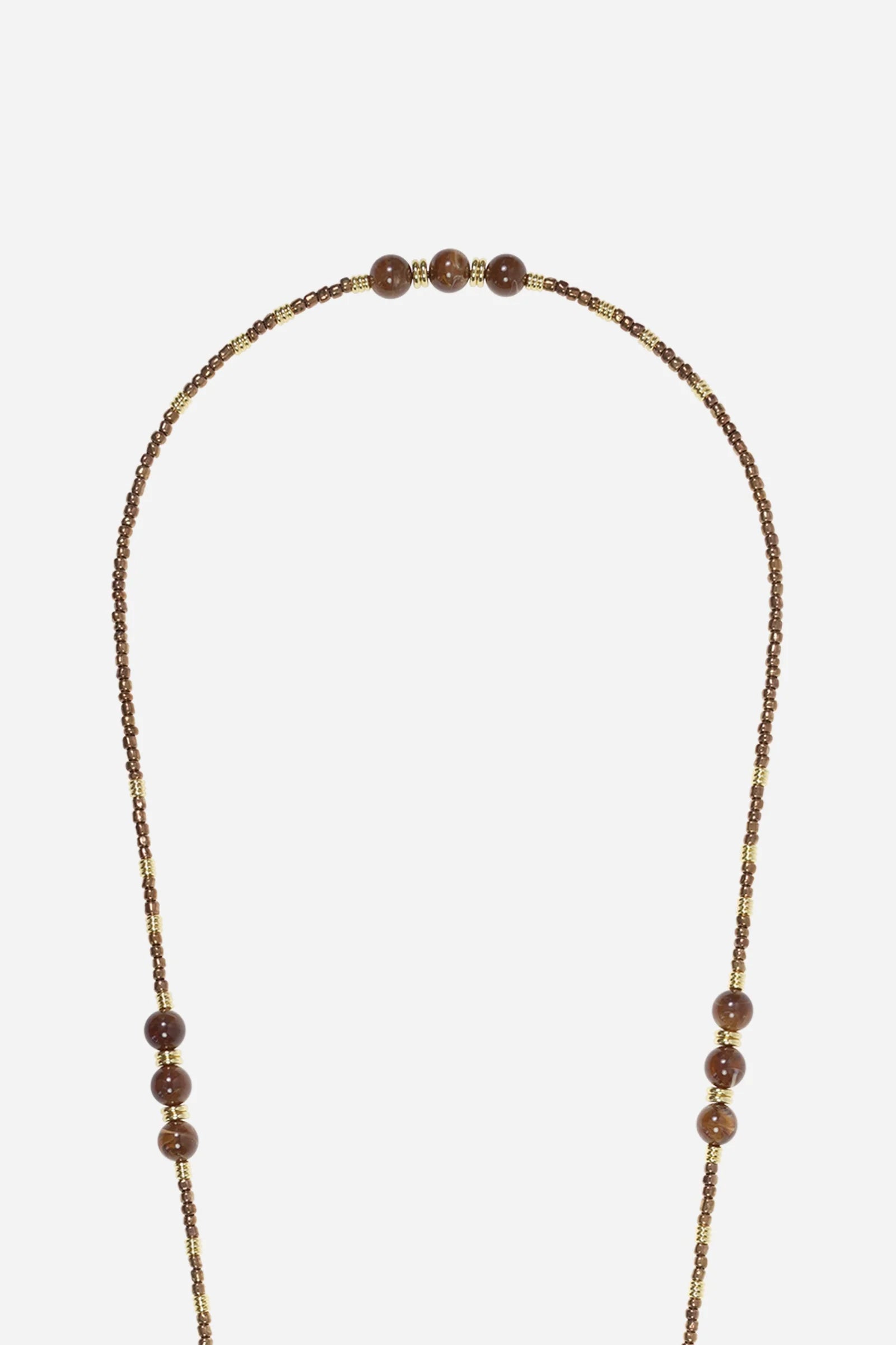 Chaîne de téléphone Iris - Perles bronze