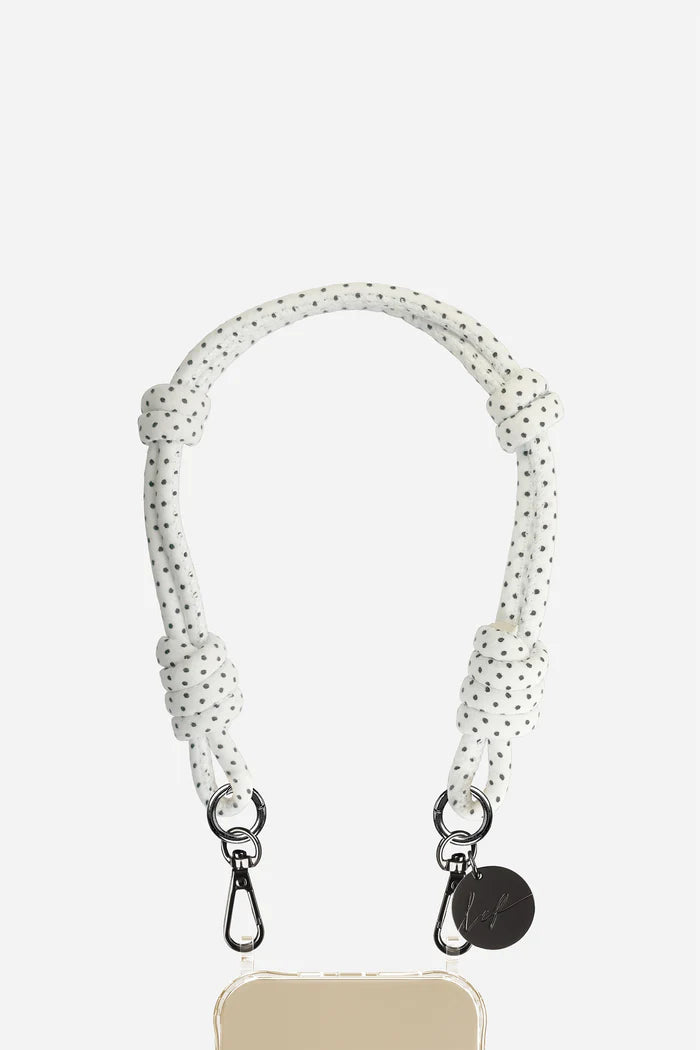 Chaîne courte de téléphone - Nolan pois noirs