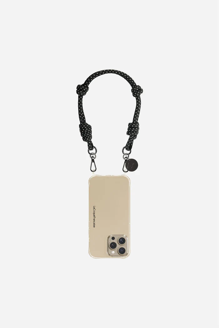 Chaîne courte de téléphone - Nolan pois blancs