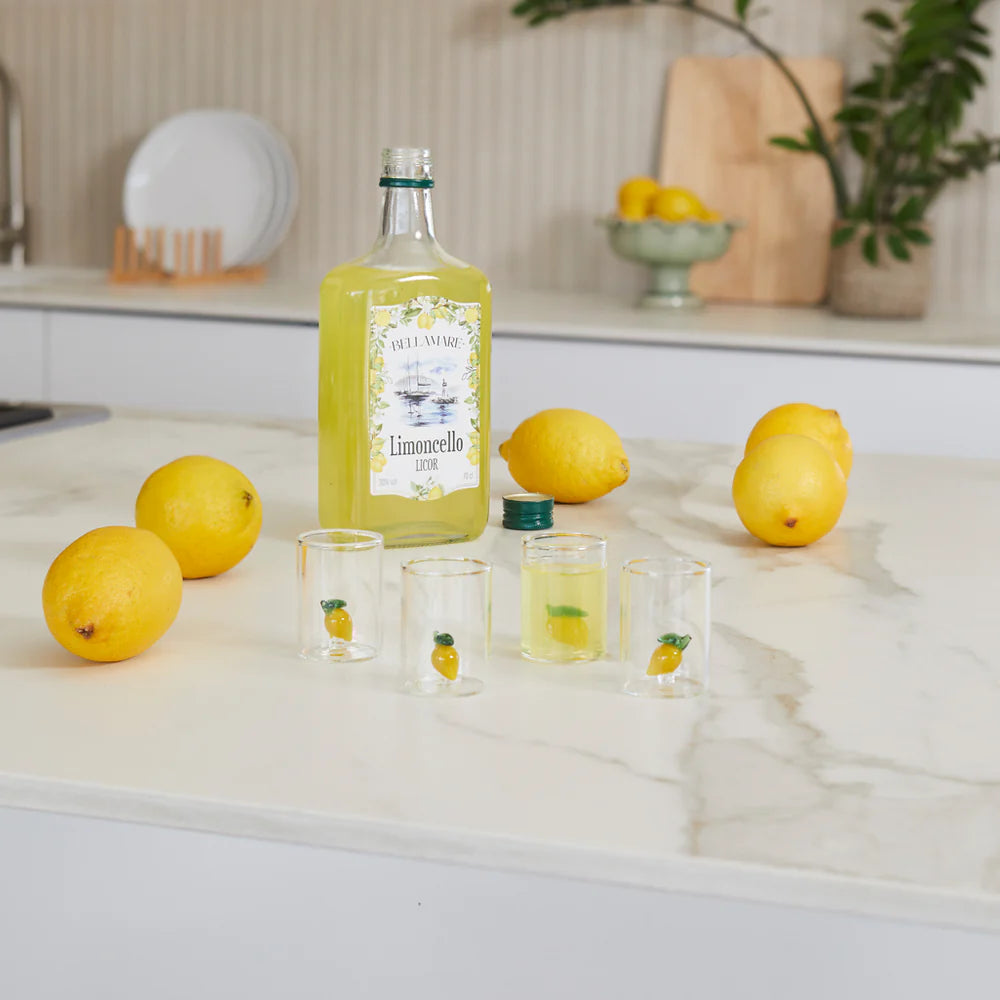 Set de 4 verres à shot citron