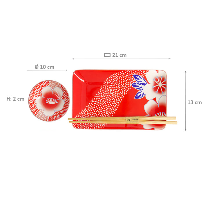Coffret Sushis Flower - Rouge