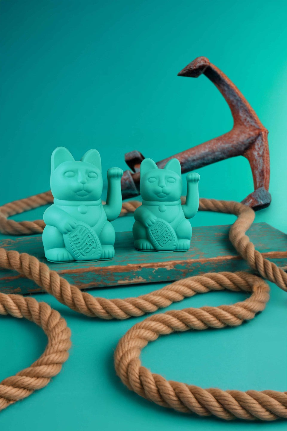 Mini Lucky Cat - Turquoise