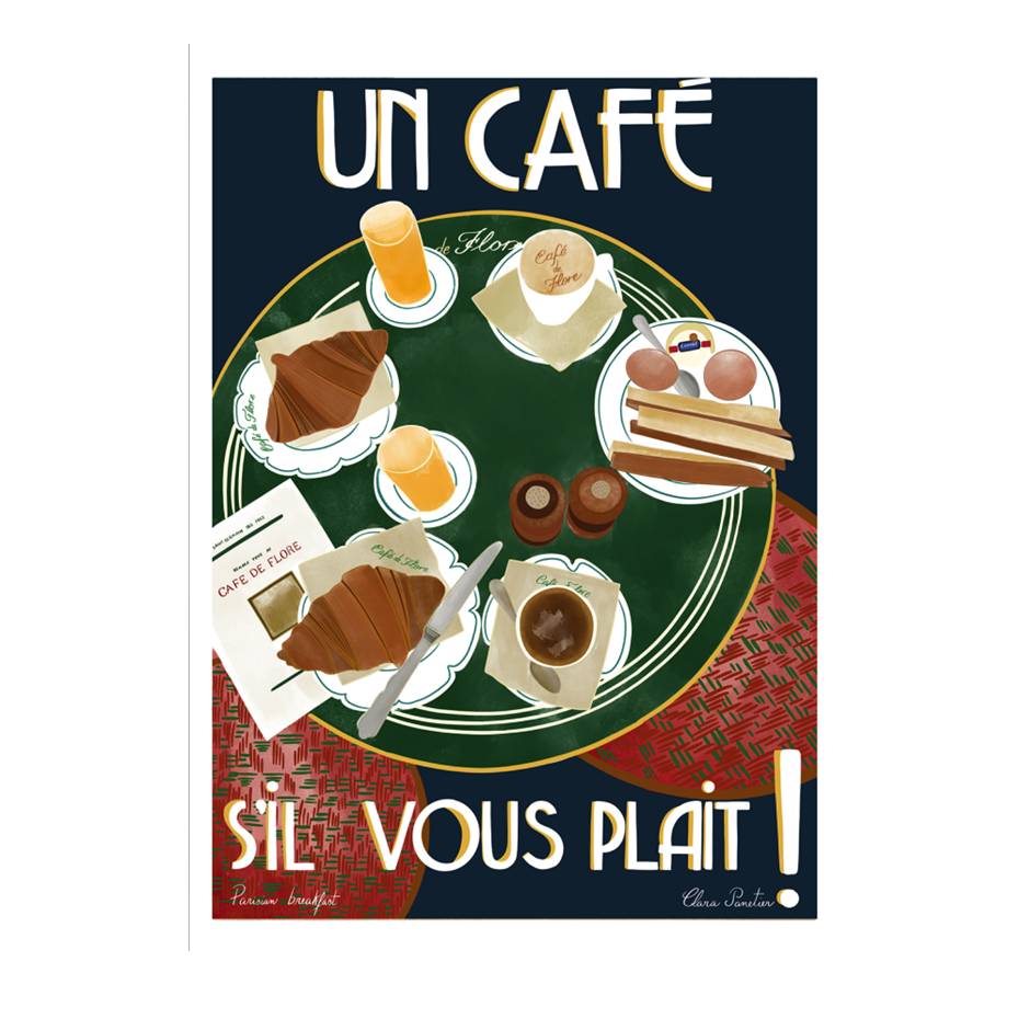 Affiche C. Panetier 53 - Un café s'il vous plait