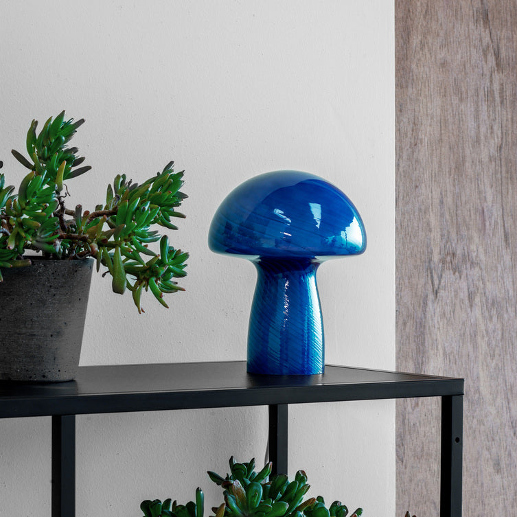 Lampe Champignon Jenny H.23 cm - bleu