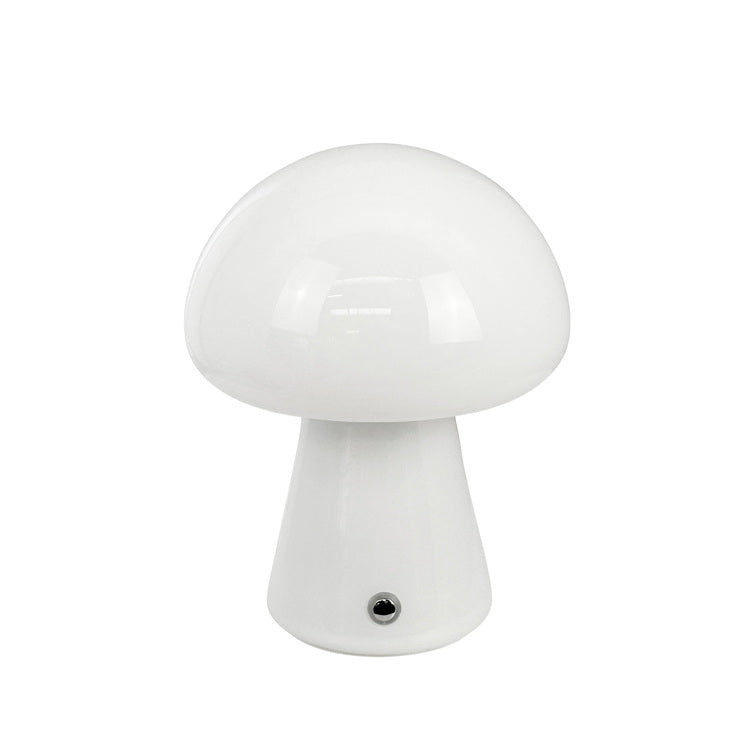 Lampe Champignon sans fil H.21 cm - blanc