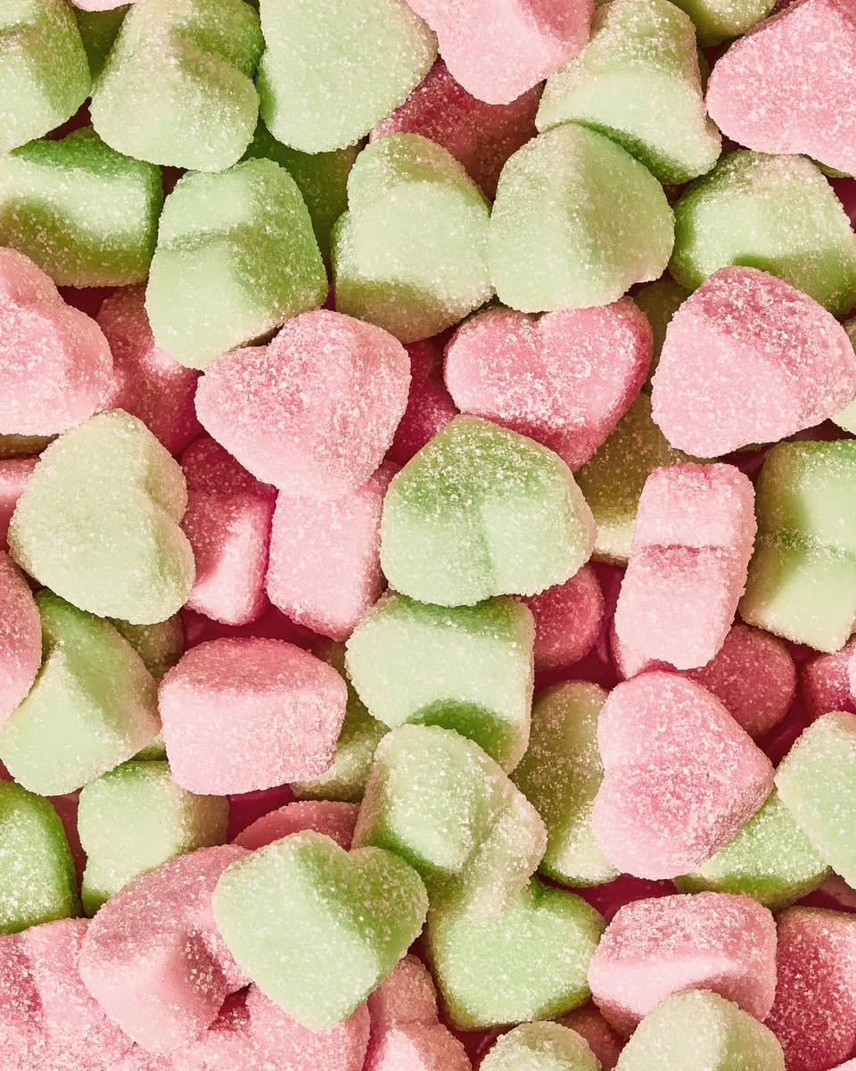 Bonbons cœurs Fluffy sans sucre