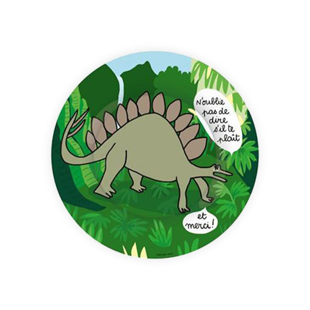 Petit Jour Assiette à dessert - Les Dinosaures