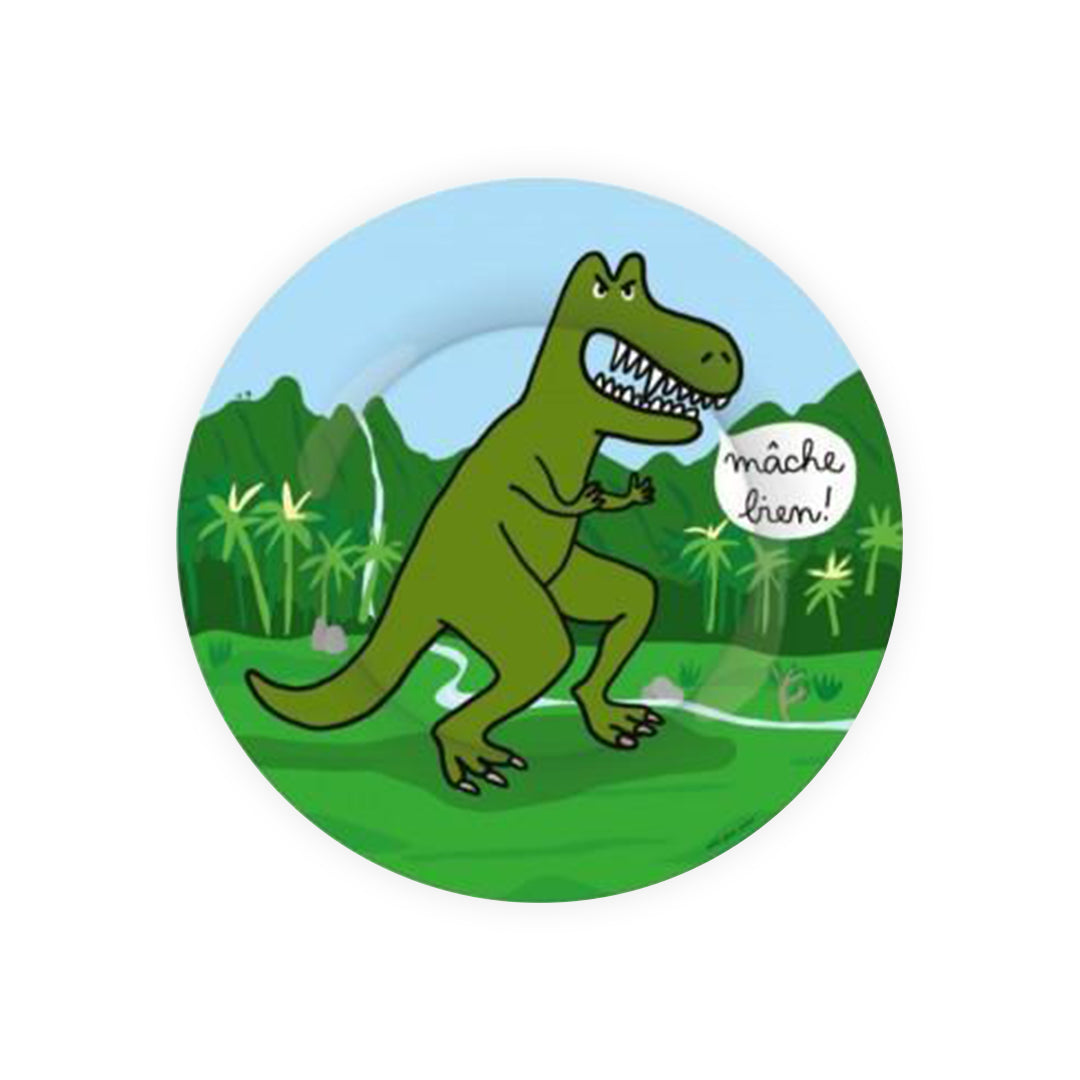 Petit Jour Assiette à dessert - Les Dinosaures