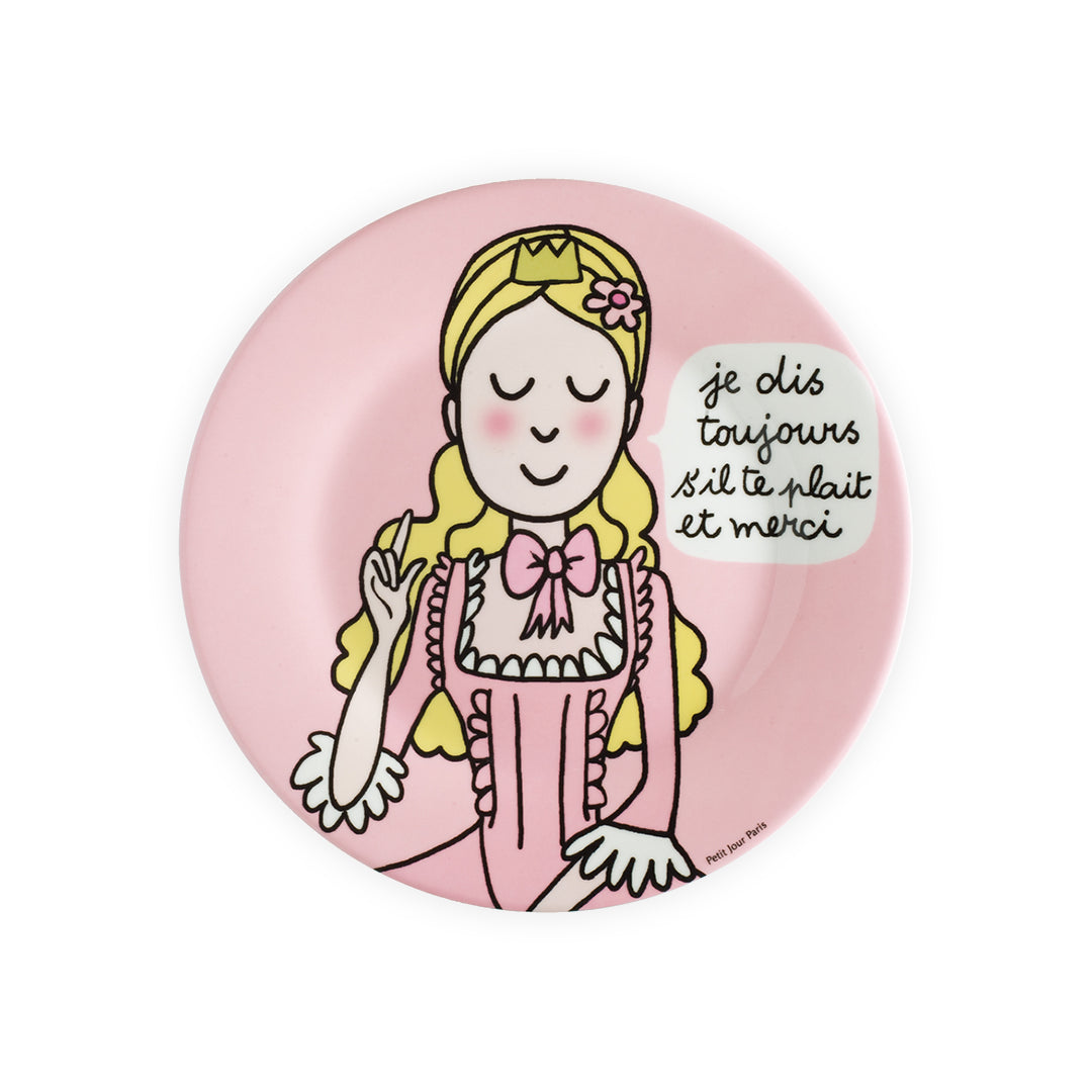 Petit Jour Assiette à Dessert Princesse - C'est L'heure D'aller Dormir