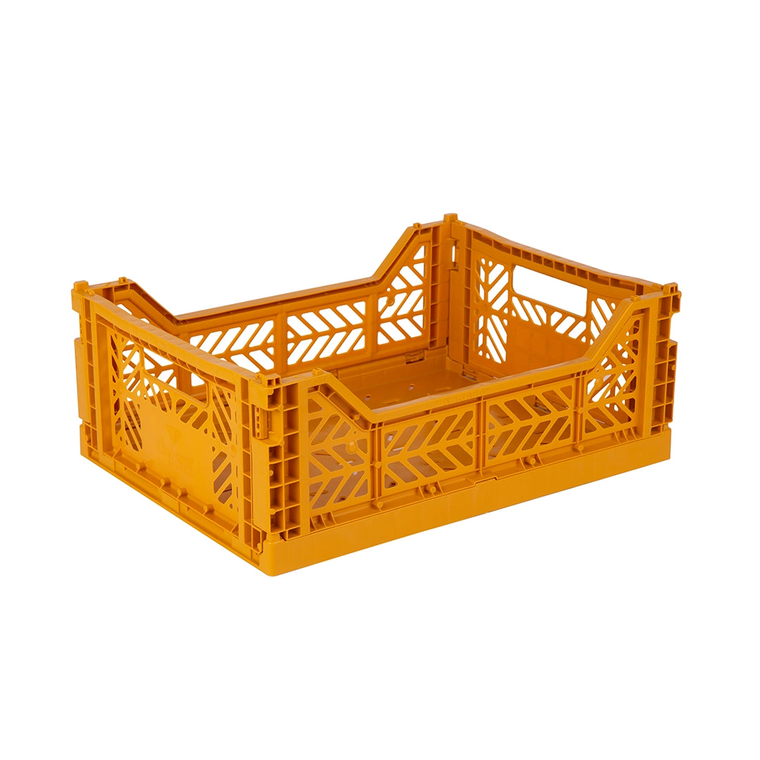 Caisse pliante taille medium - Mustard