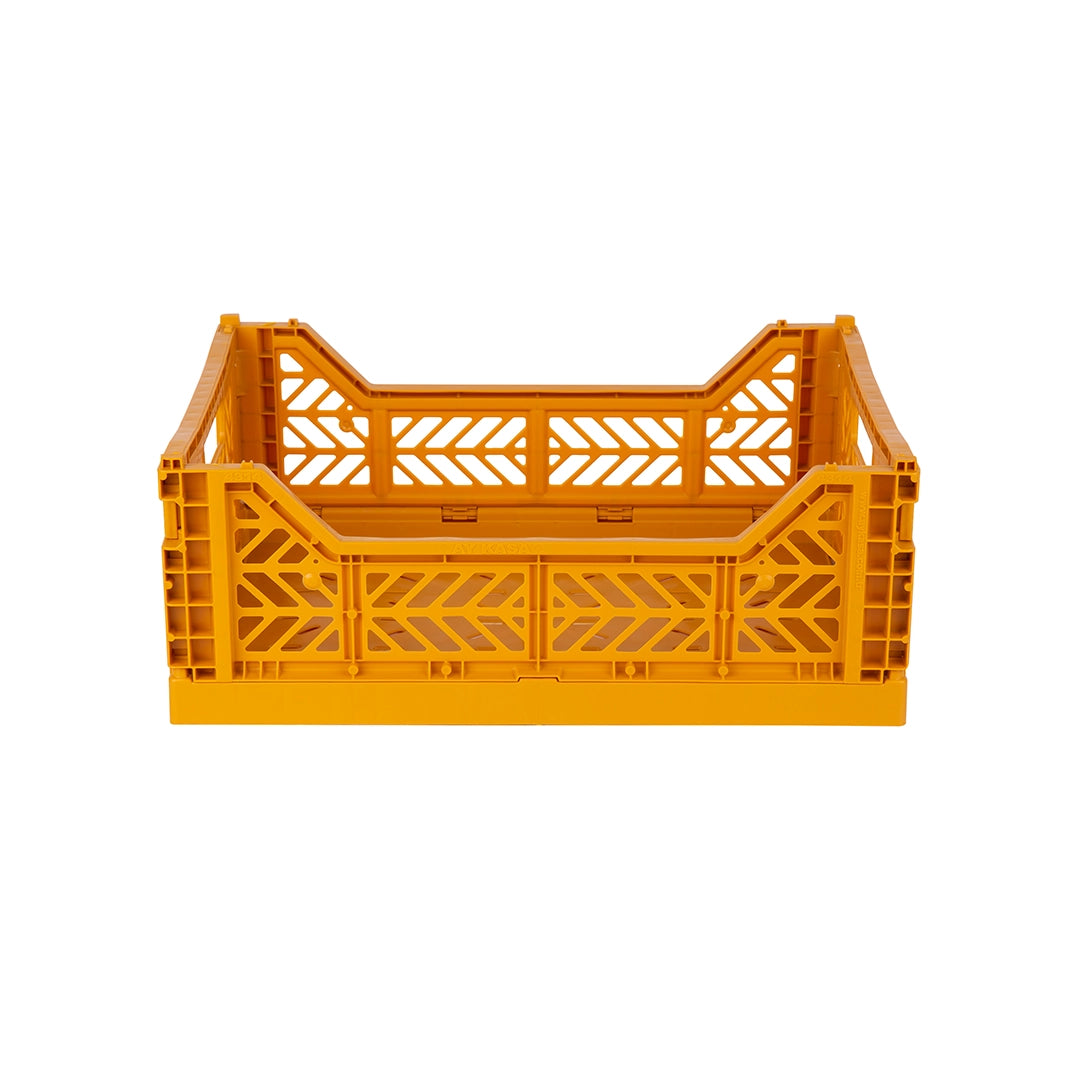 Caisse pliante taille medium - Mustard