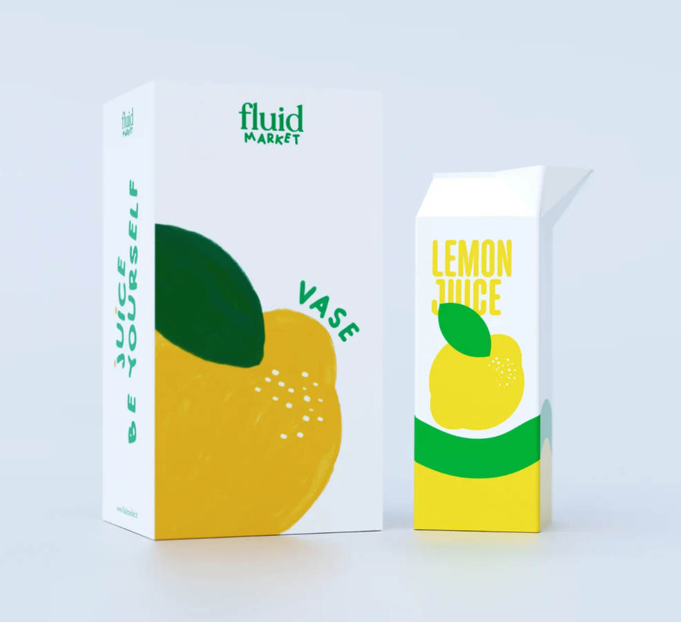 Vase lemon juice