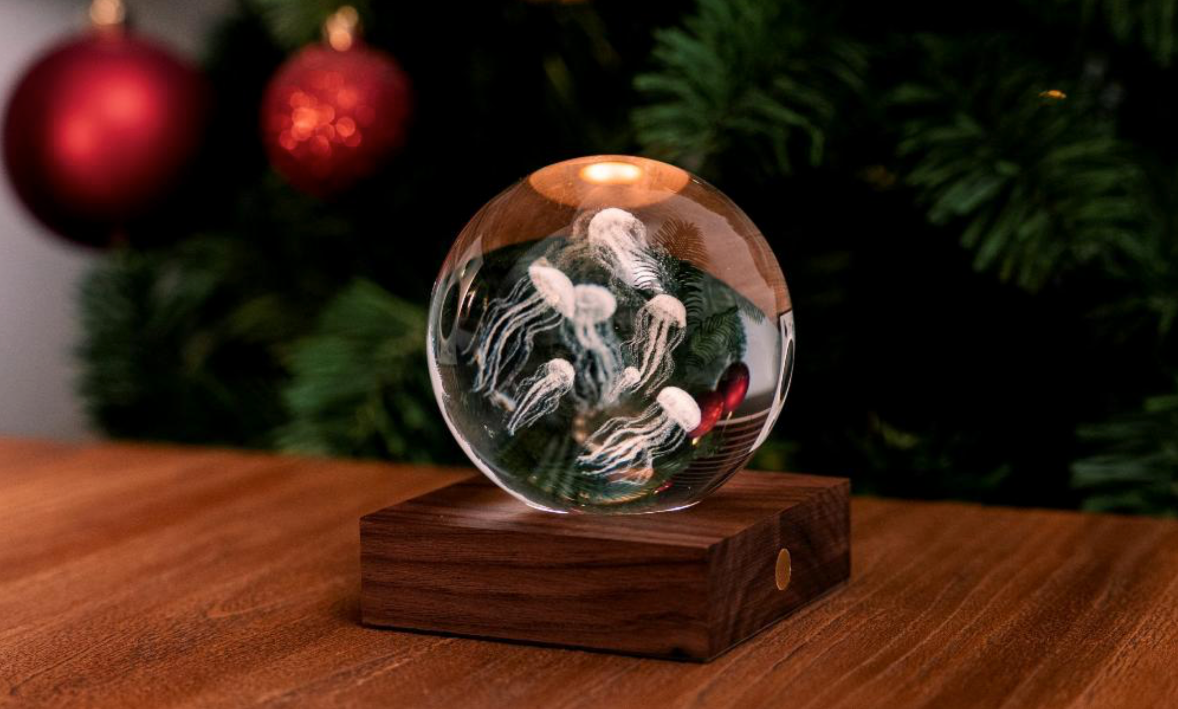 Lampe boule de cristal lumineuse Ø 8 cm