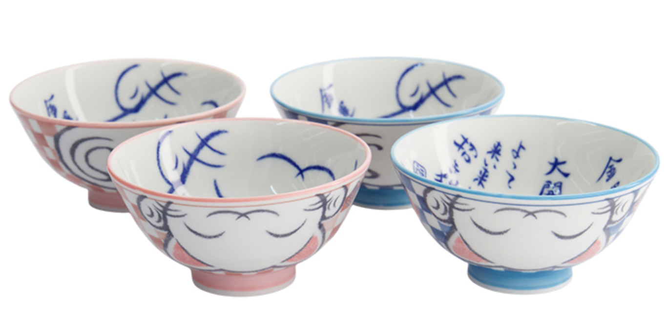 Coffret 4 Bols Kawaii Lucky cat