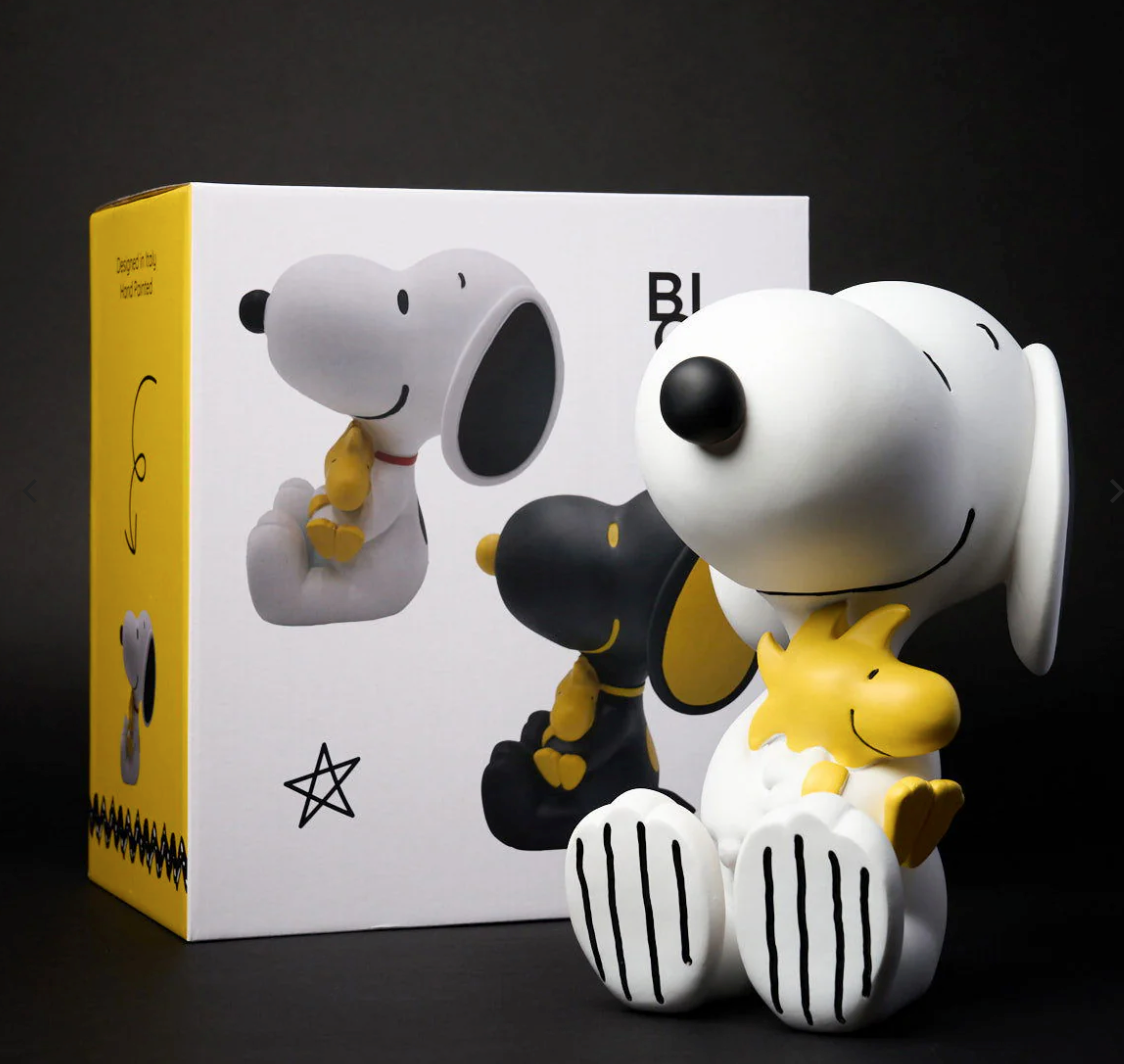 Statue Snoopy 12cm Woodstock - blanc