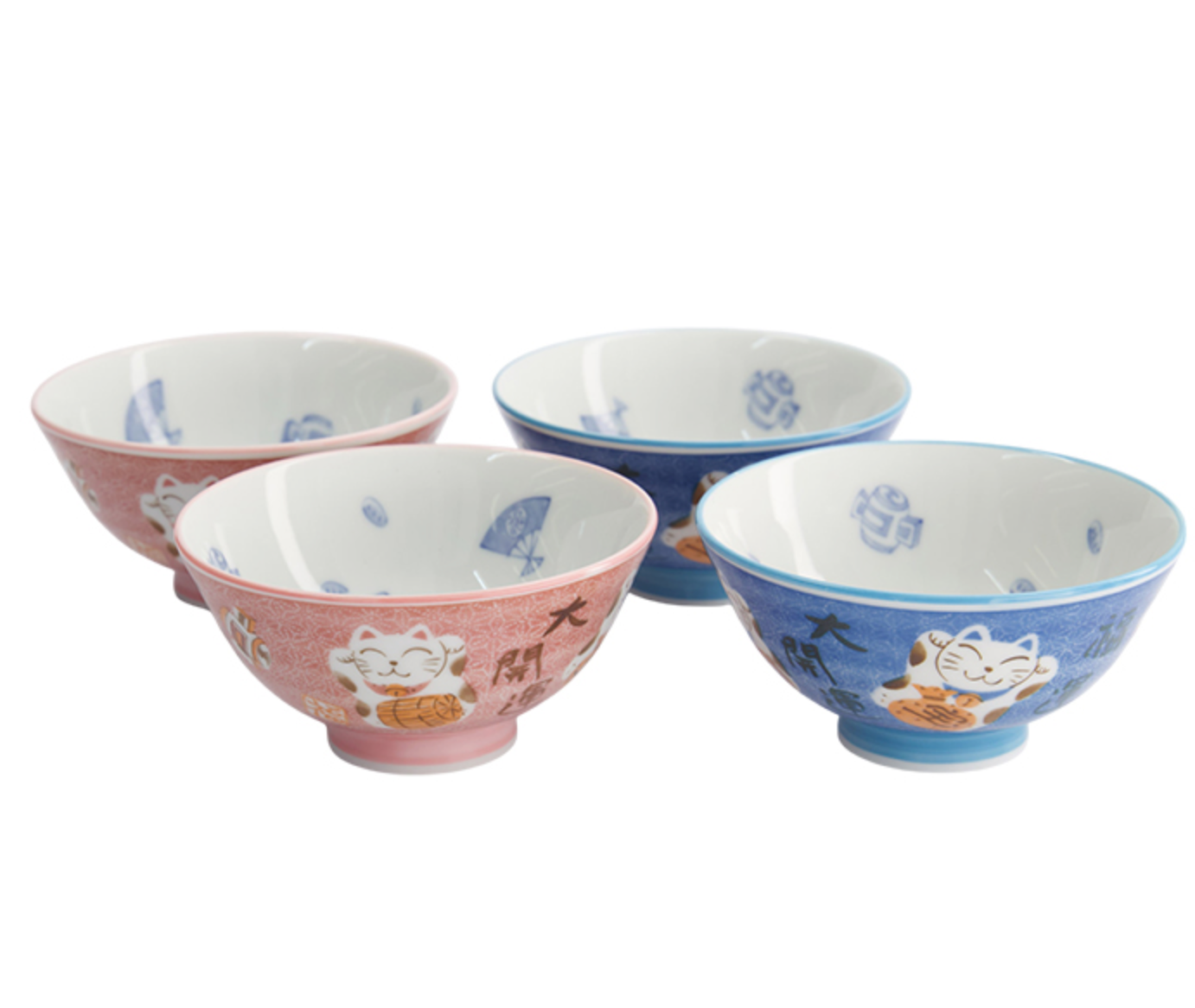 Coffret 4 Bols Kawaii Lucky cat