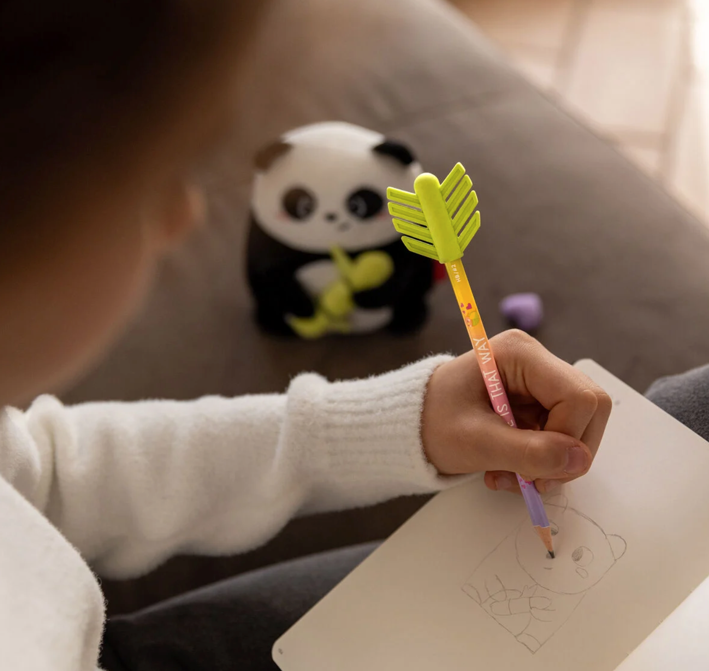 Legami Crayon avec 2 gommes - Love birds