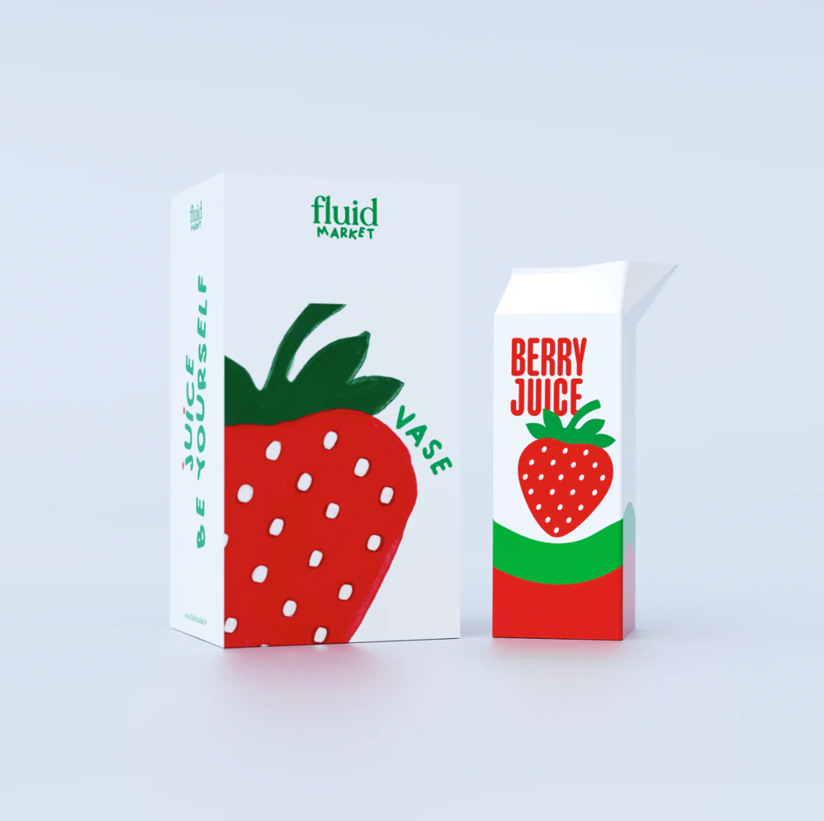 Vase Strawberry Juice