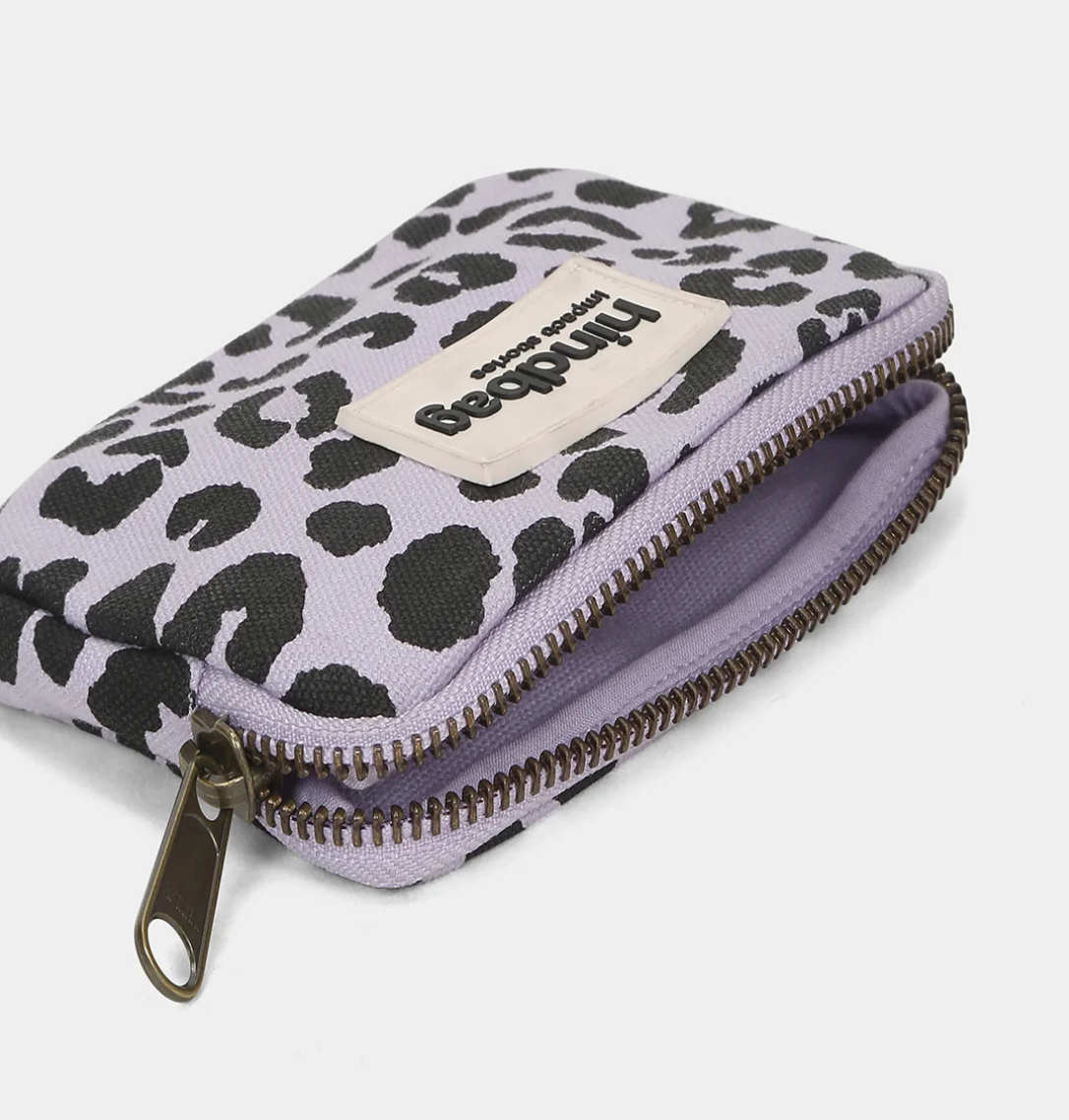 Petit porte-monnaie Lili - Léopard lilas