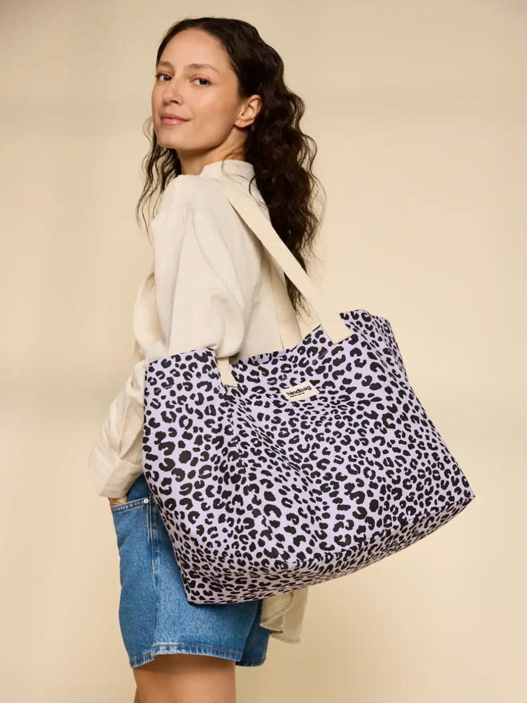 Sac Cabas Claude - Leopard lilas