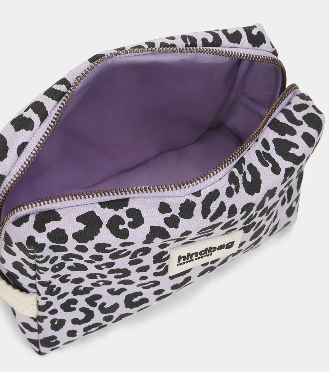 Trousse de toilette Léon - Léopard lilas