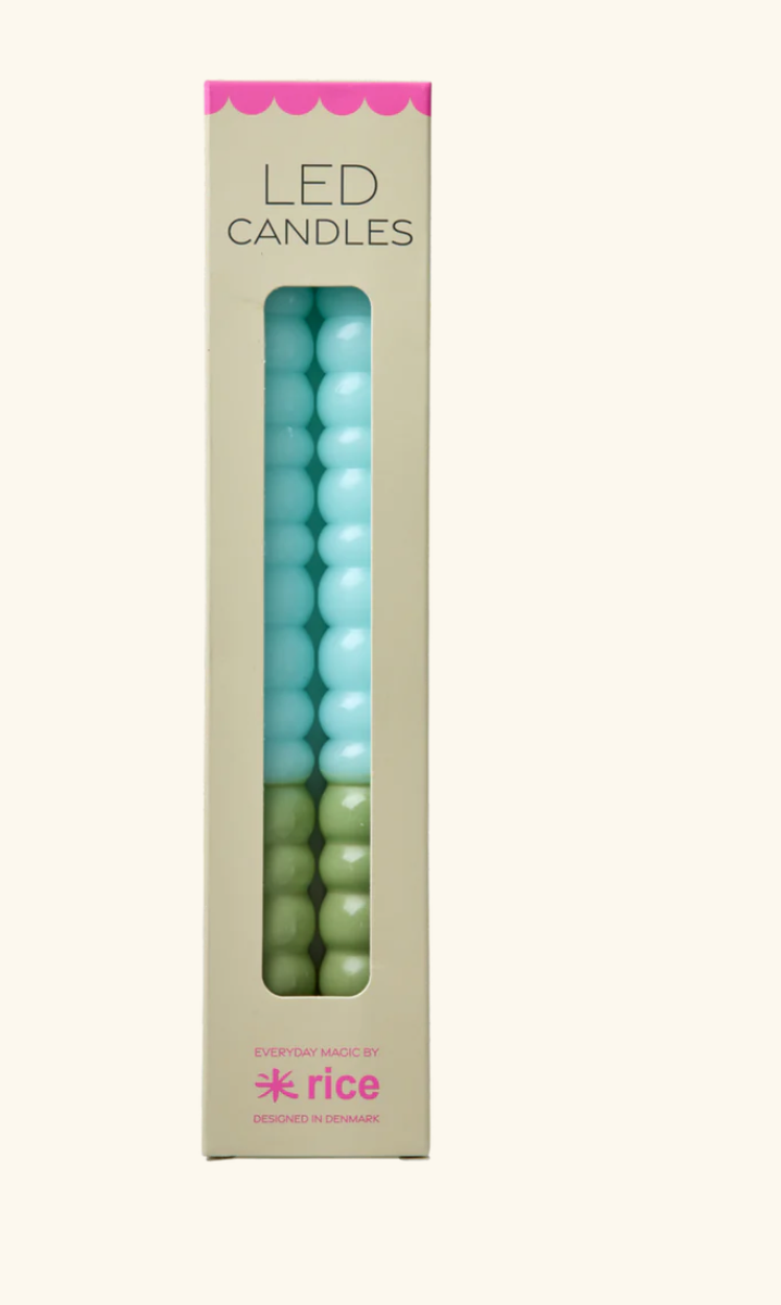 Bougies LED Menthe - Pack de 2
