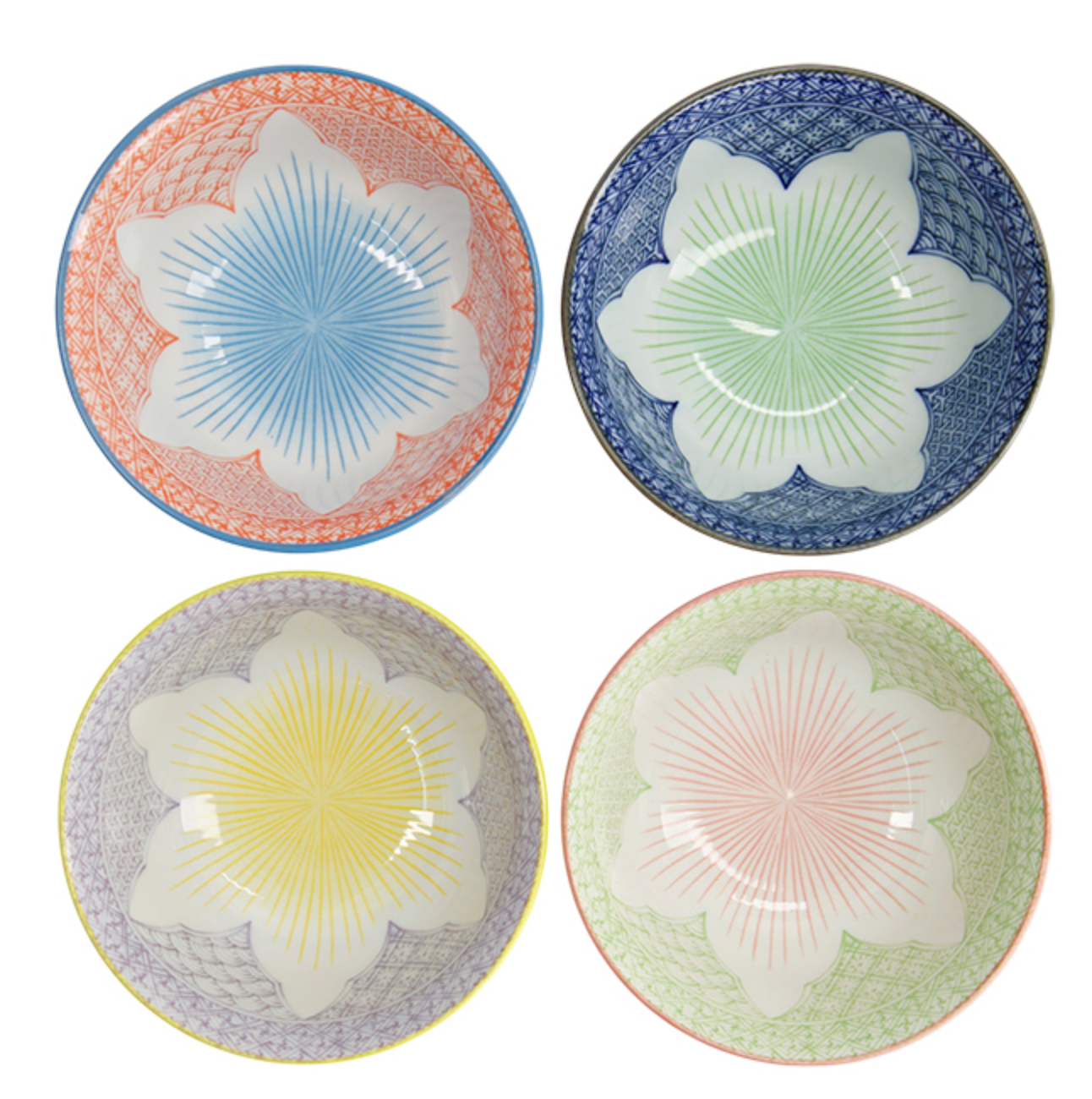 Coffret 4 Bols Lily Flower