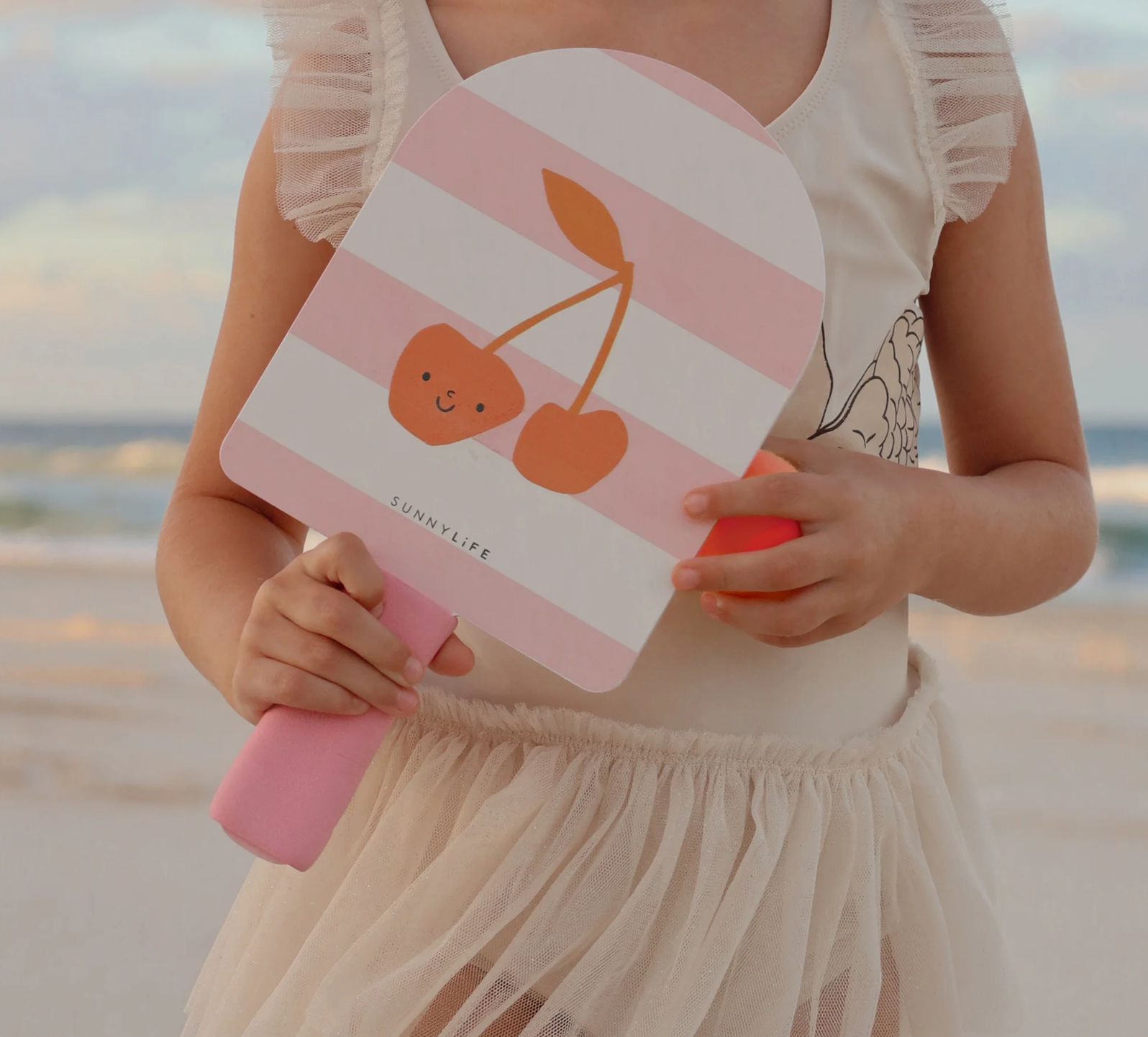 Sunnylife Raquettes de plage velcro enfant - Candy cherry