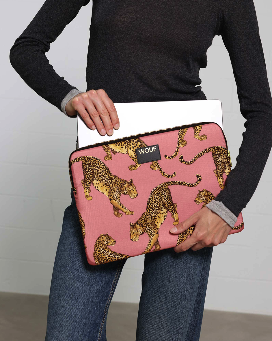 Wouf Housse Ordinateur 13''-14'' - Blush Leopard