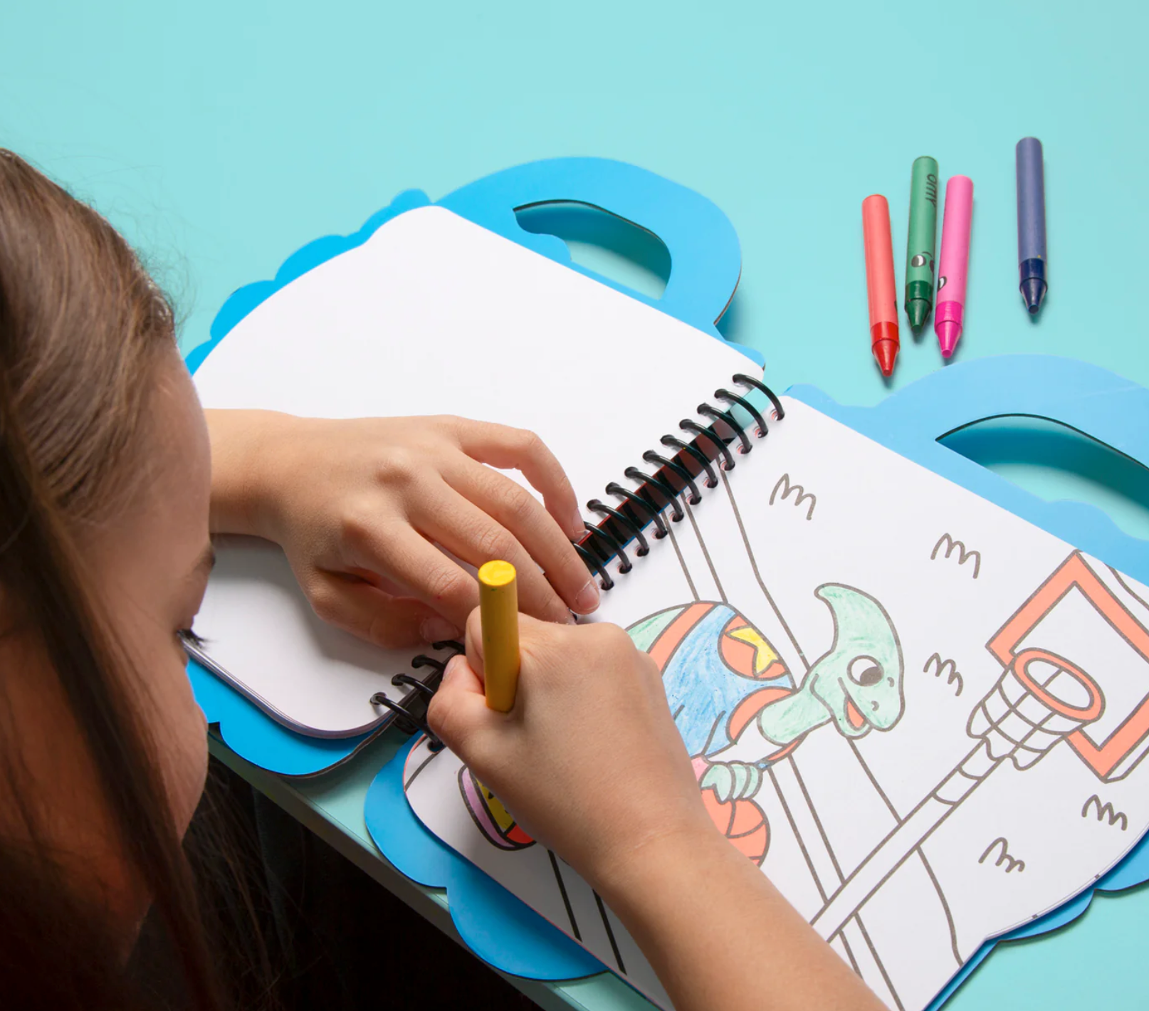 OMY Super coloring & stickers book - Dino