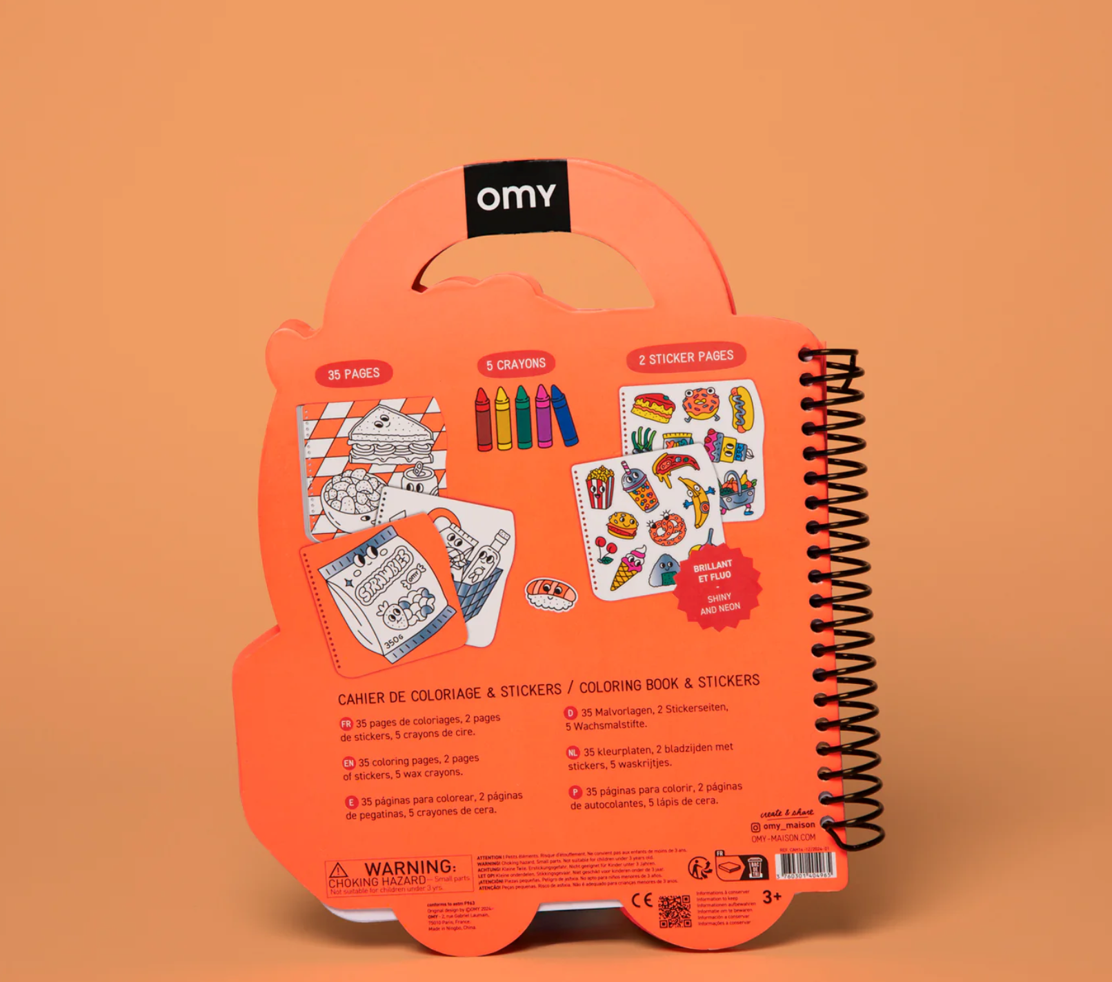 OMY Super coloring & stickers book - Yummy
