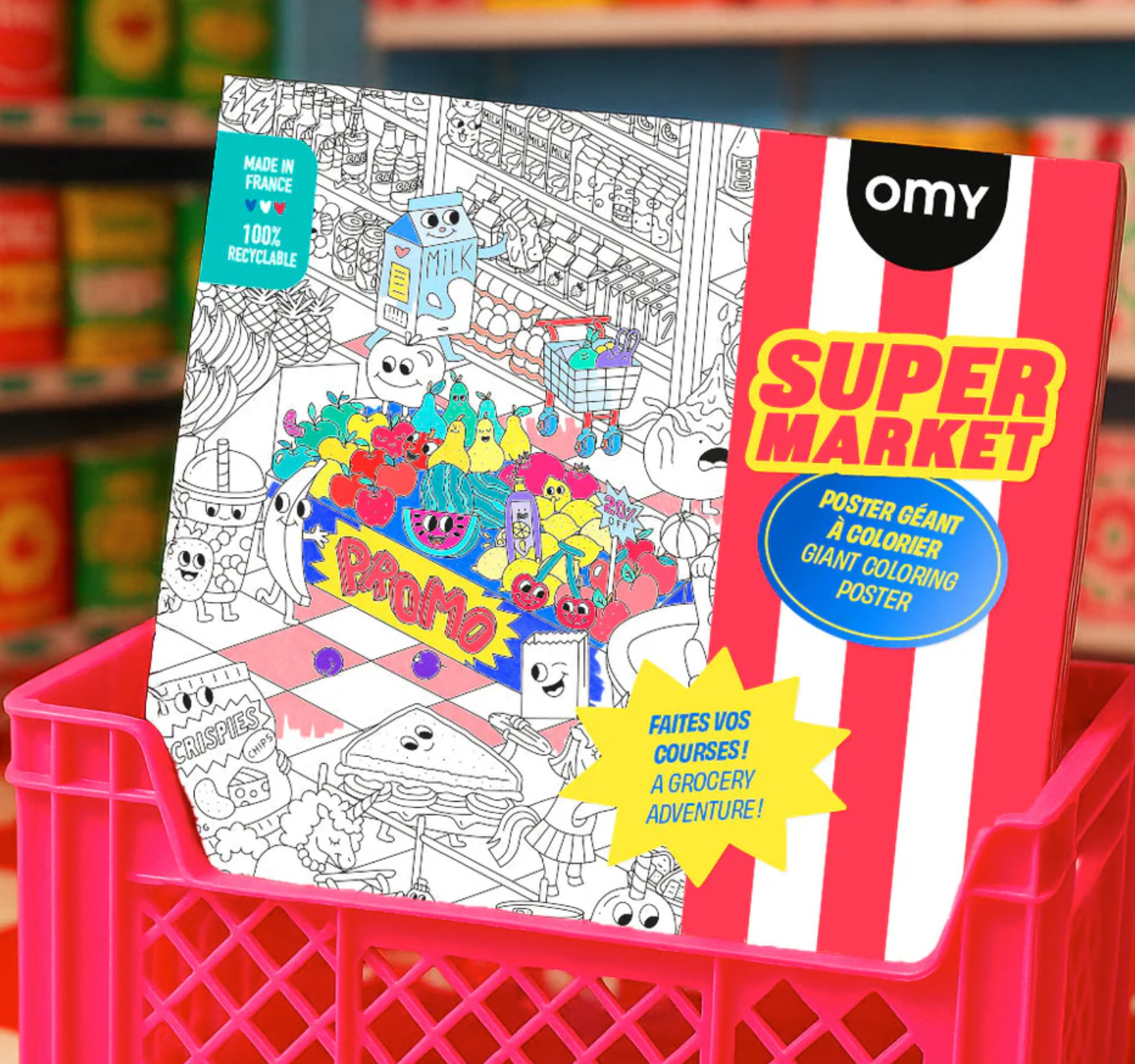 OMY Coloriage géant à colorier - Happy market