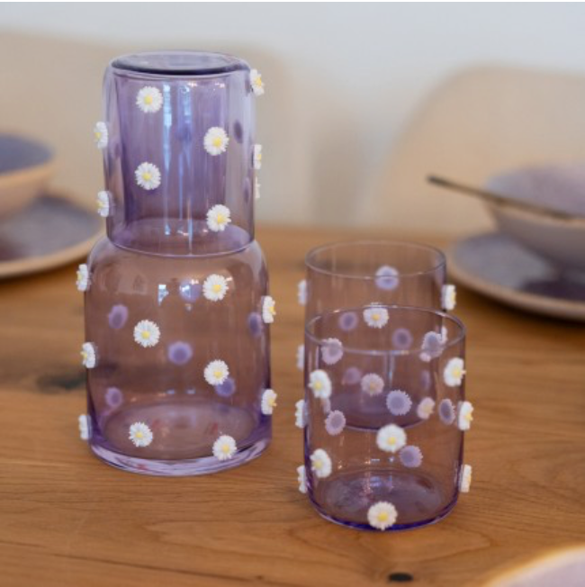 Carafe flowers H.19cm