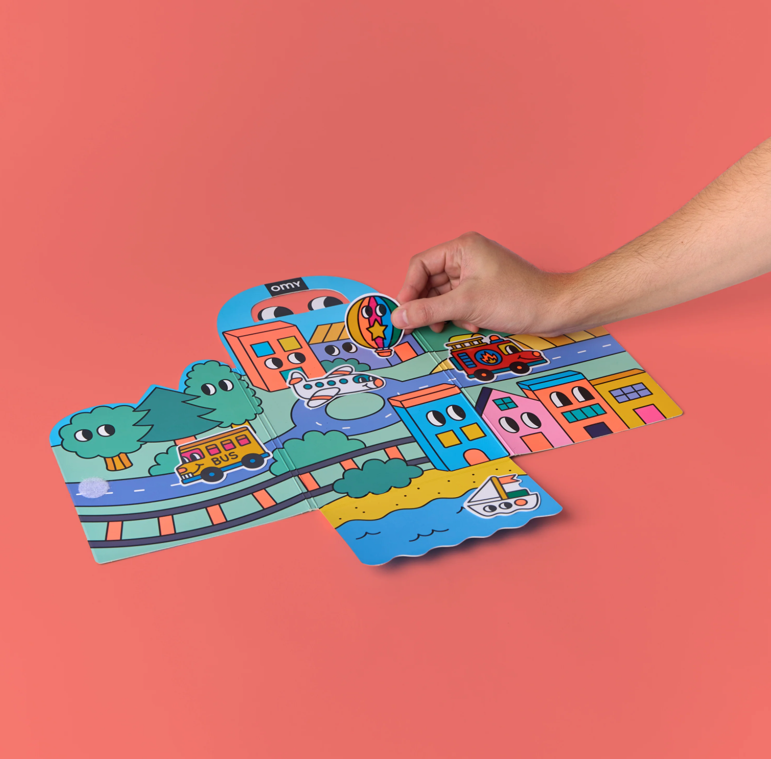 OMY Carnet de stickers Montessori - Vroom Vroom