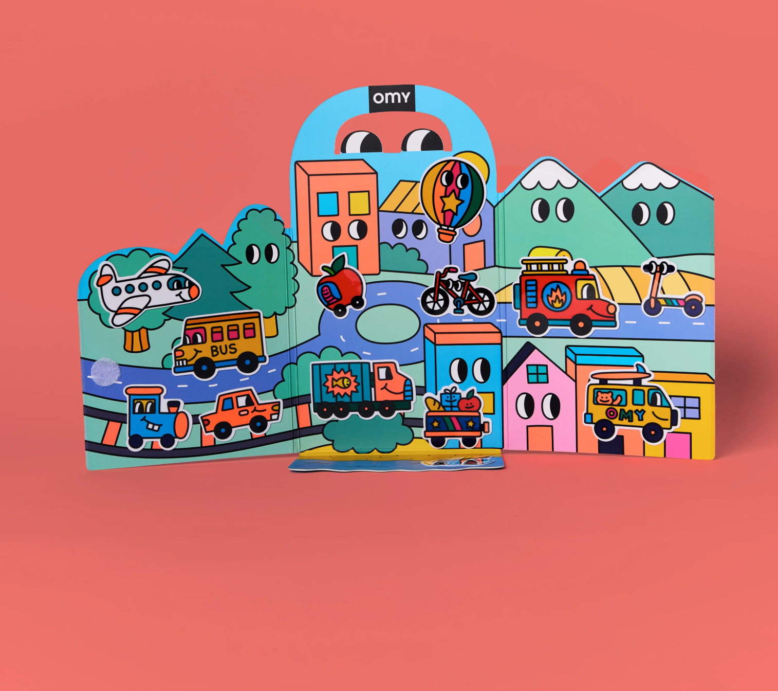 OMY Carnet de stickers Montessori - Vroom Vroom