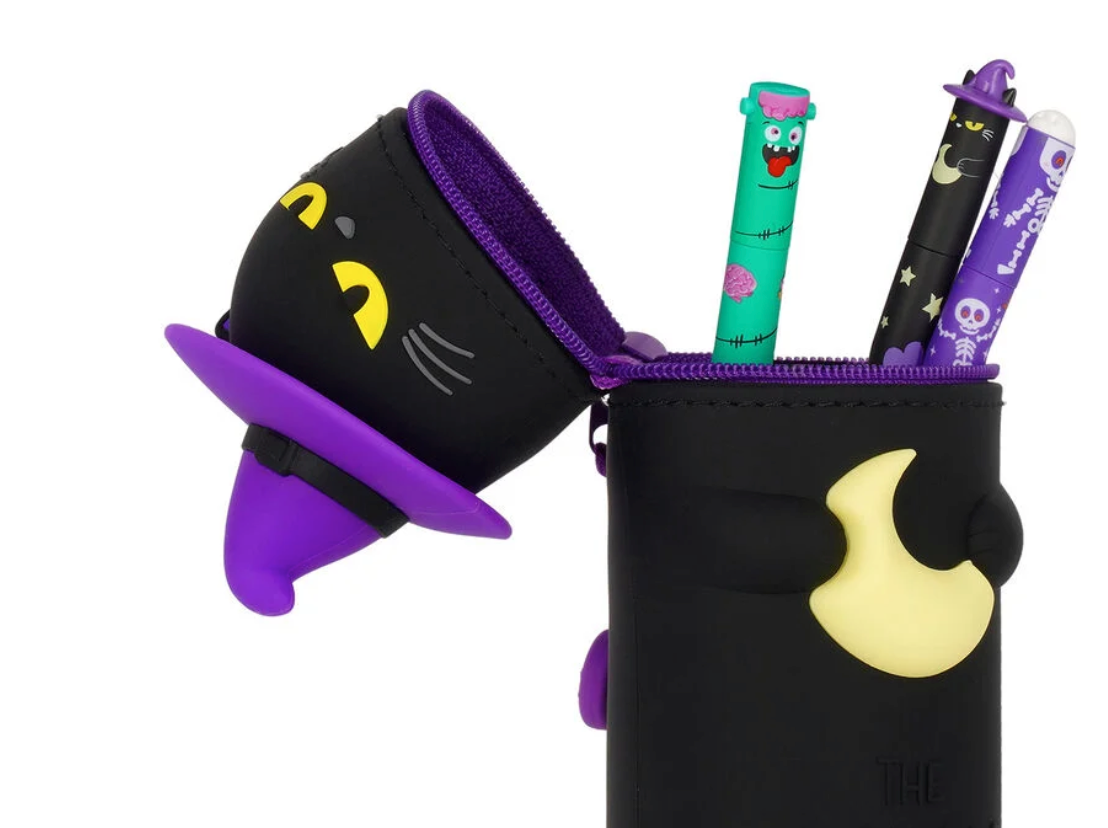 Legami Trousse en silicone 2 en 1 Kawaii- Black kitty