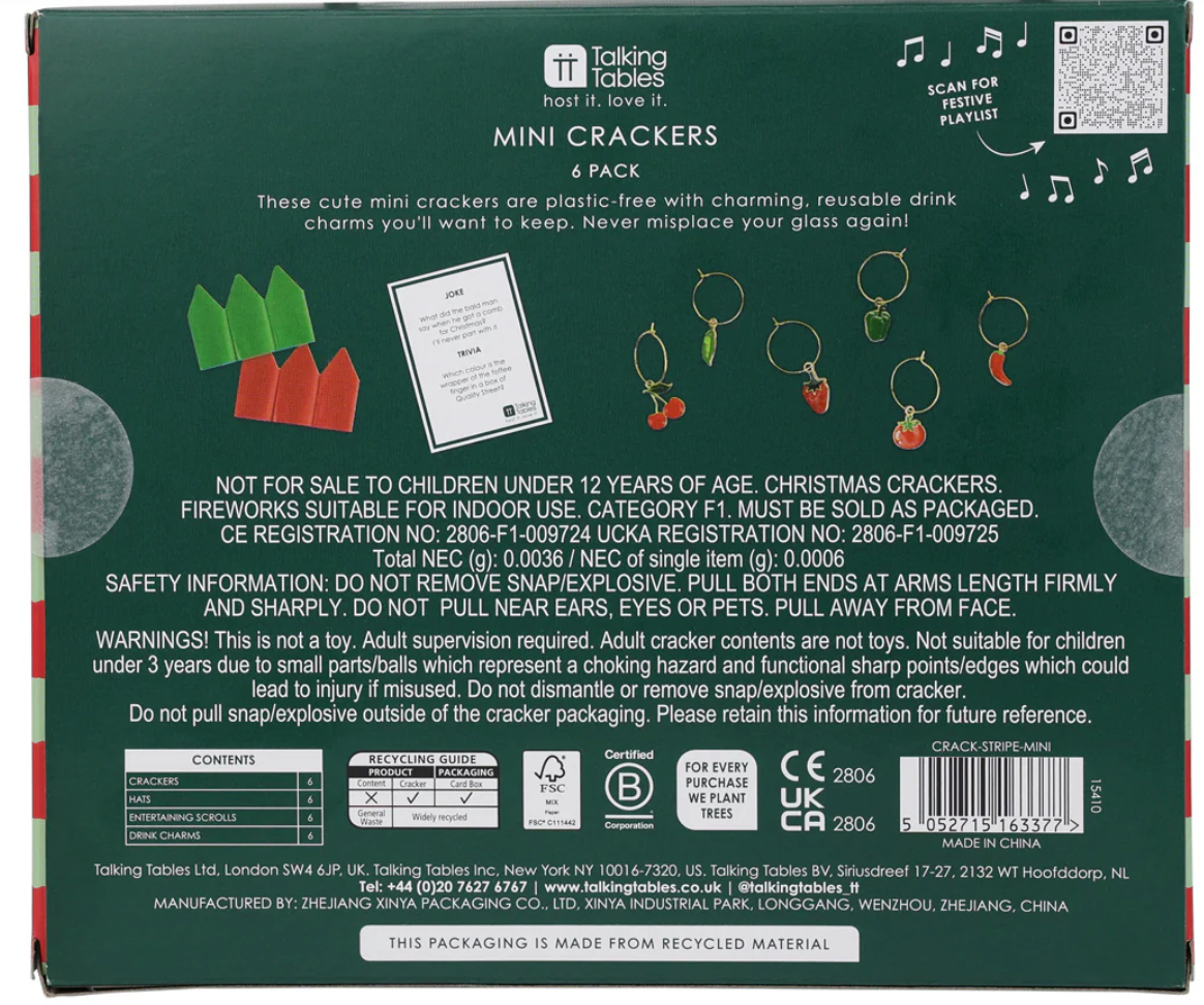 Christmas crackers - pack de 6