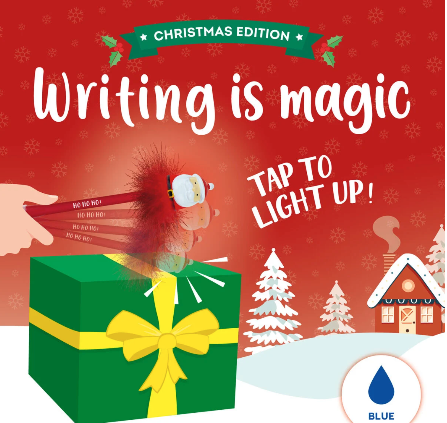 Legami Stylo Bille Lumineux Santa Claus