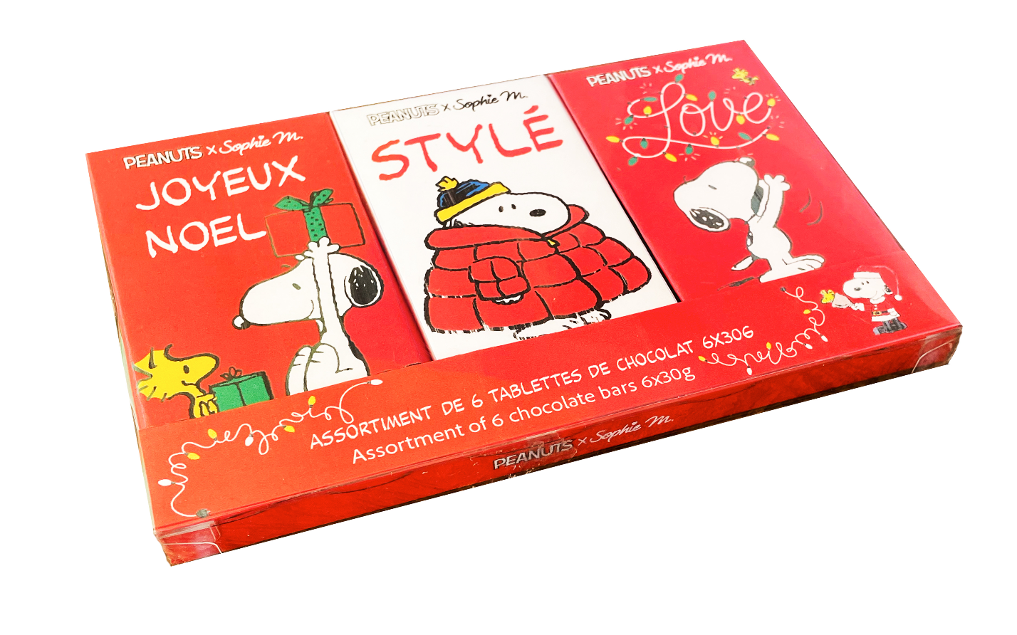 Pack de 6 tablettes au chocolat - Peanuts Snoppy