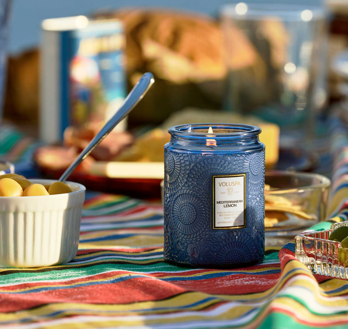 Voluspa bougie parfumée 1 mèche - Mediterranean lemon