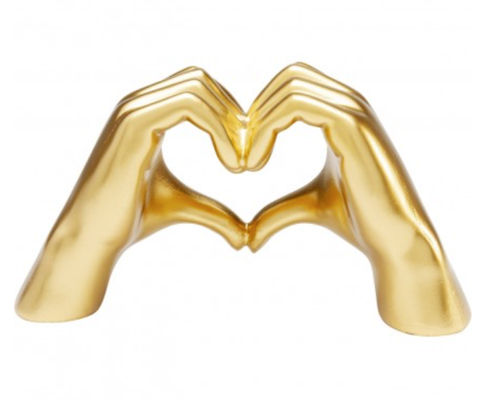 Objet déco - Mains cœurs dorées