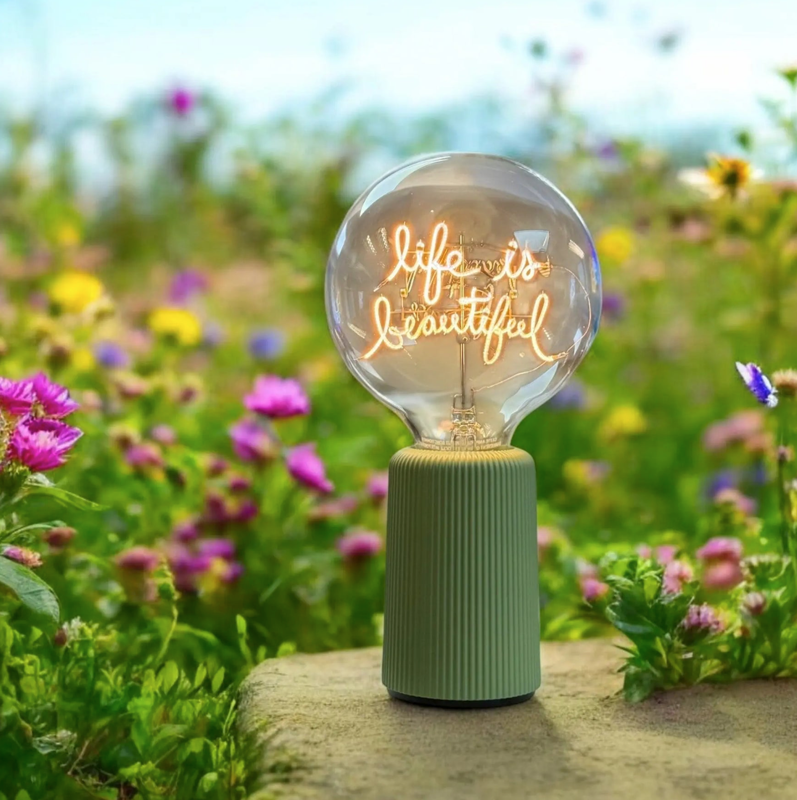 Ampoule Life is beautiful pour socle portable sans fil