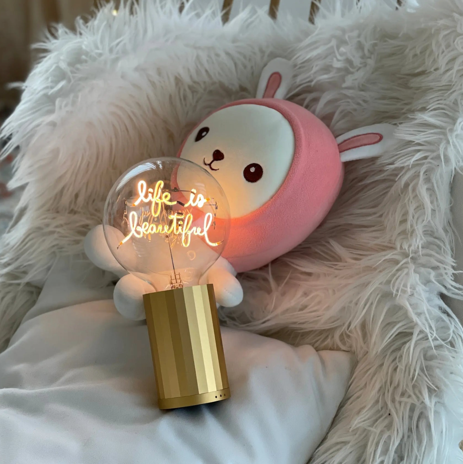 Ampoule Life is beautiful pour socle portable sans fil