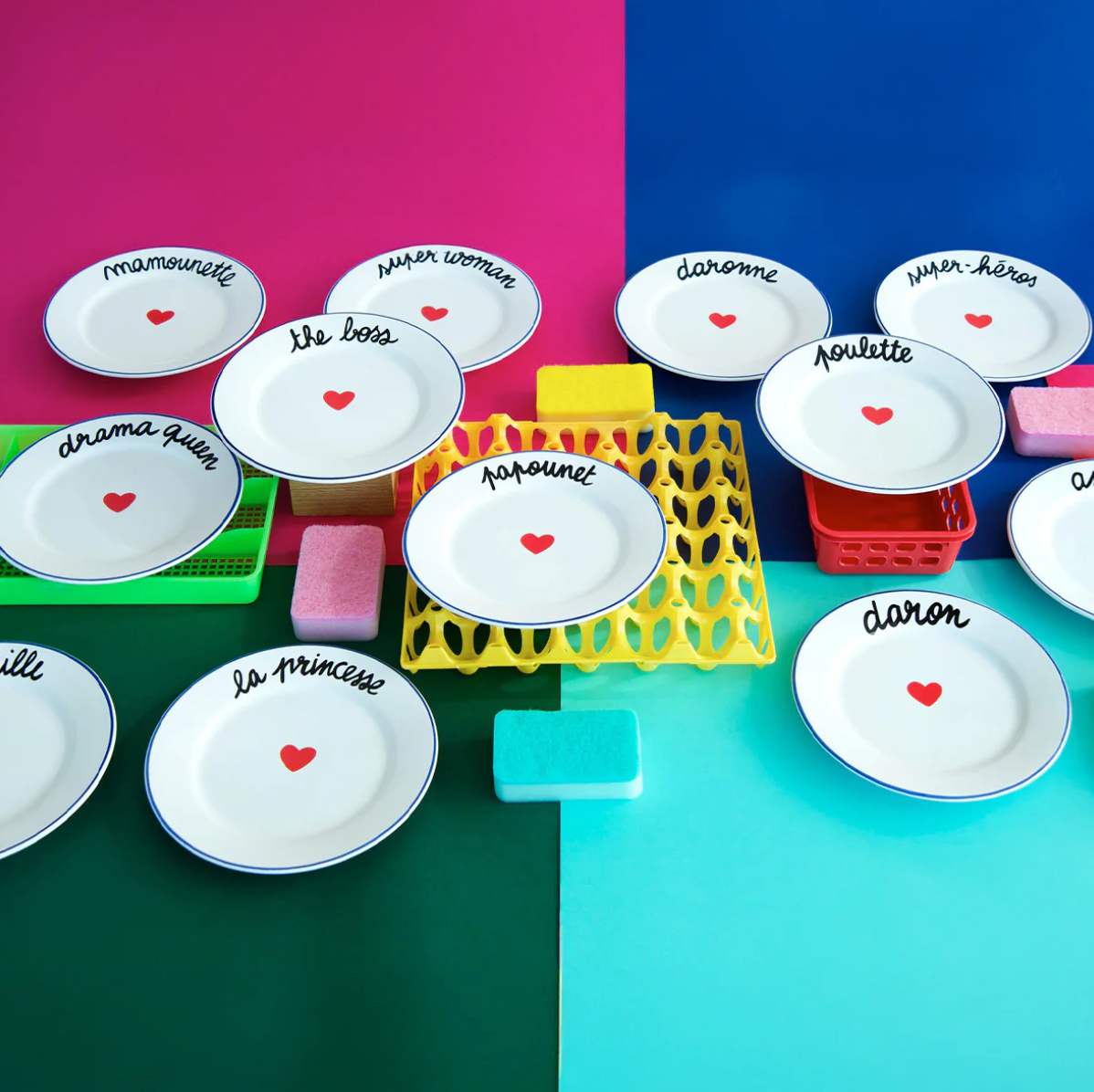 Assiette famille - Drama Queen