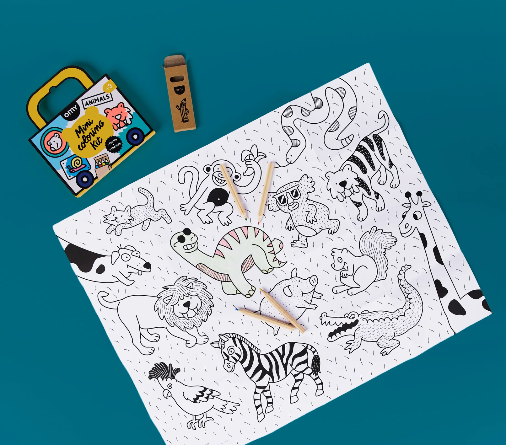 OMY Mini coloriage kit - Animals