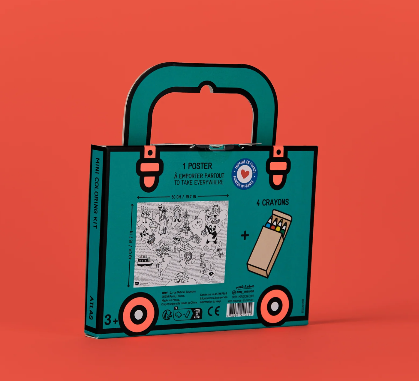 OMY Mini coloriage kit - Atlas