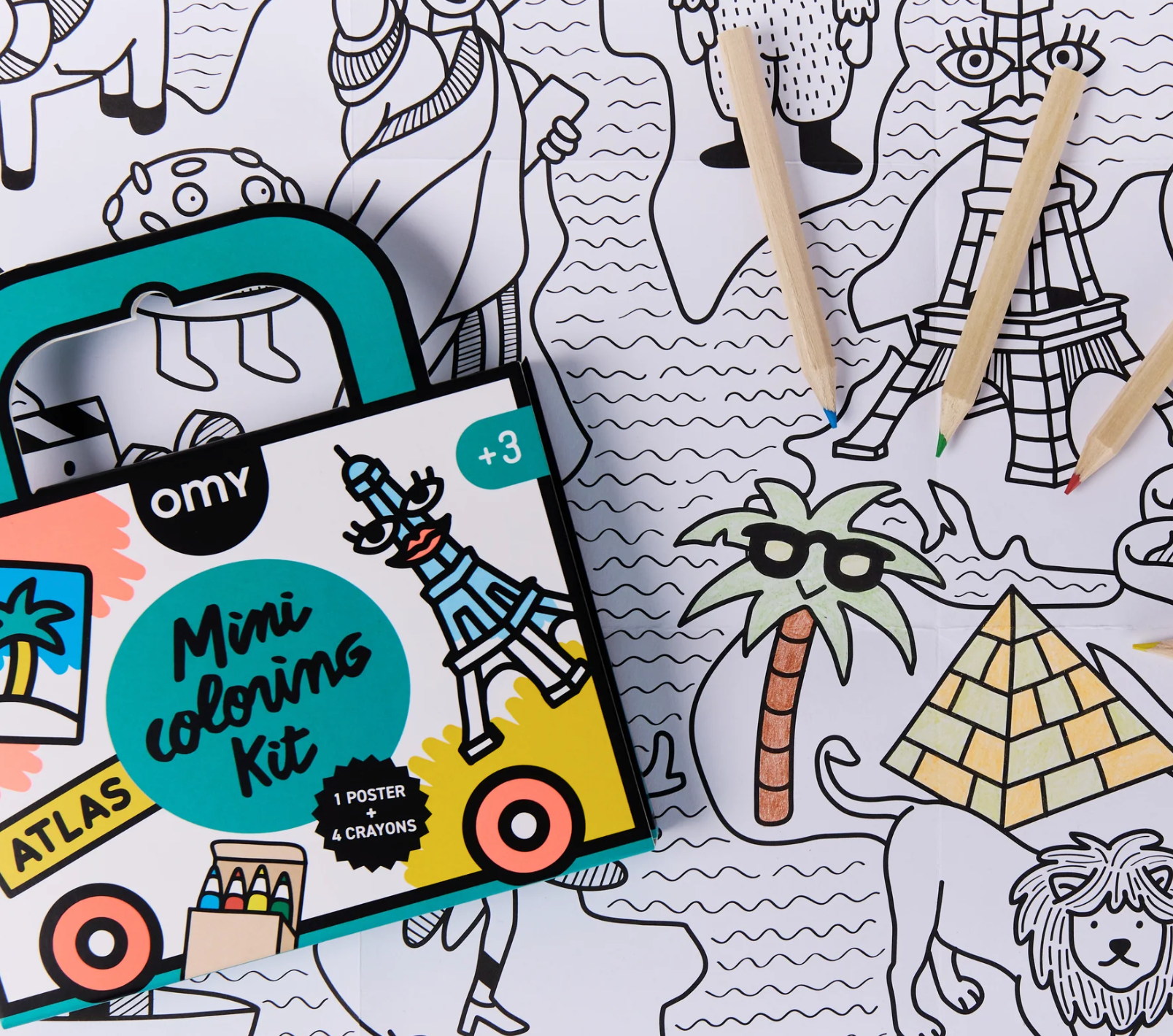 OMY Mini coloriage kit - Atlas